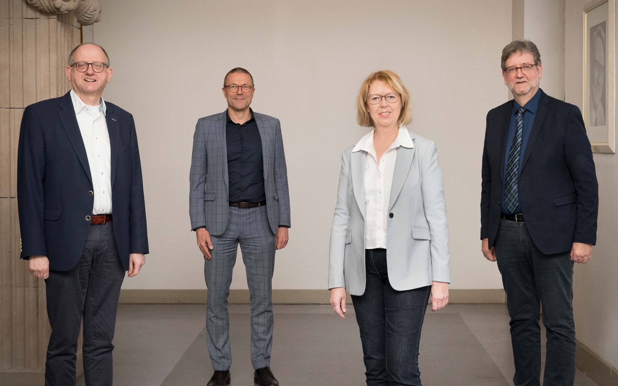  Von re.: Rainer Spiecker (CDU), OB Uwe Schneidewind, Dagmar Liste-Frinker (Grüne) und Heiner Fragemann (SPD). 