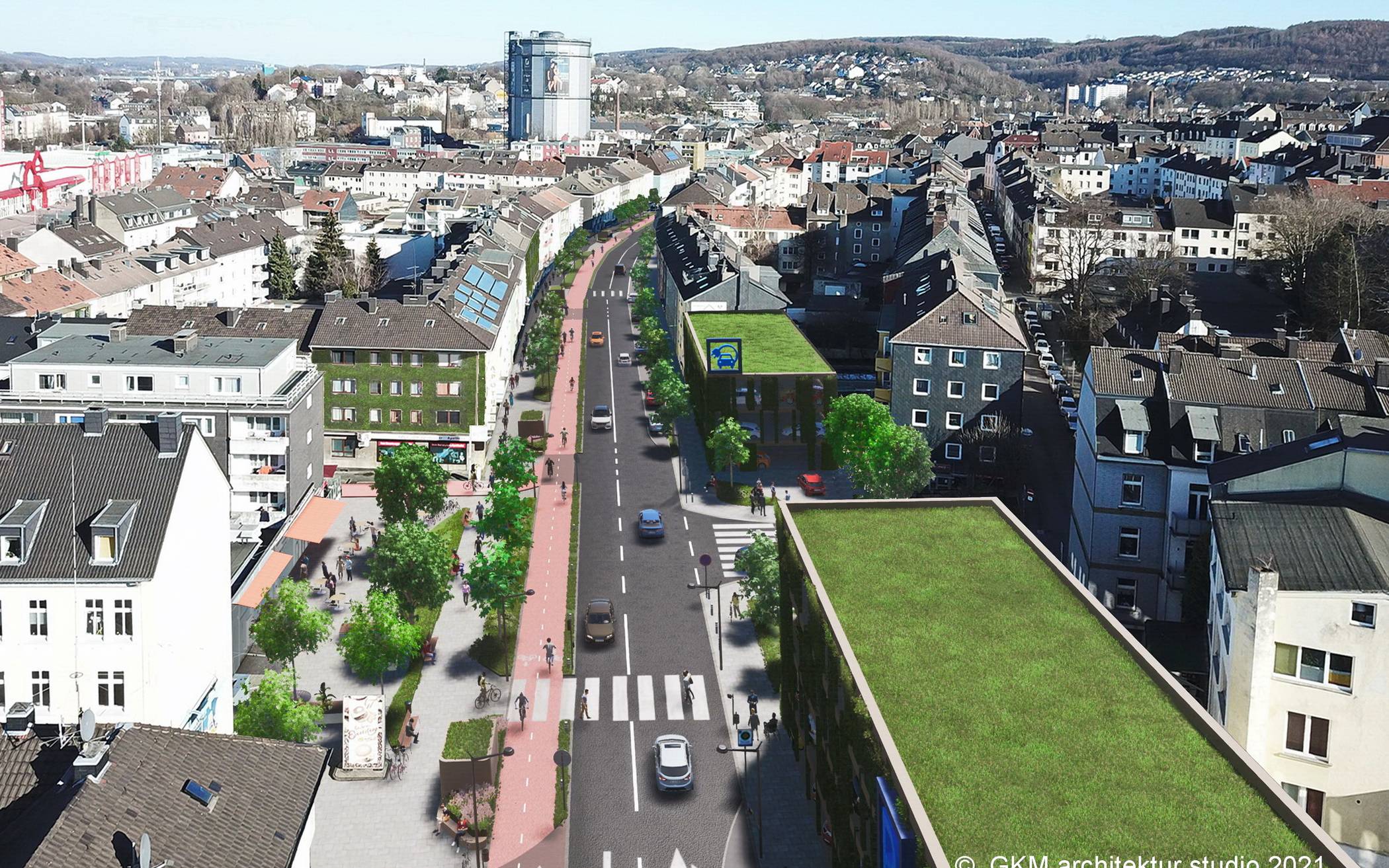  So könnte die Heckinghauser Straße aussehen (Fotomontage). 