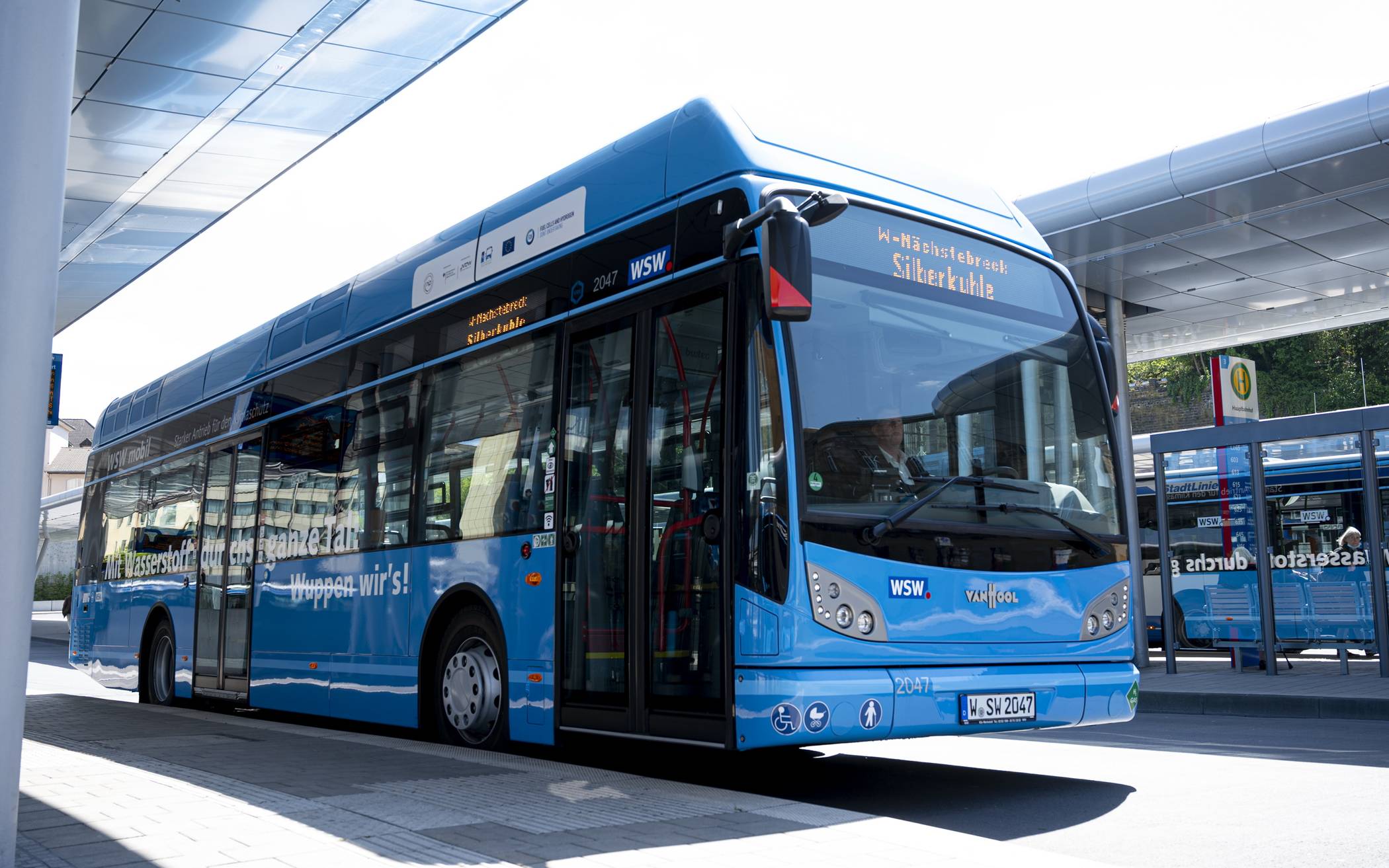   Die „WSW“ mobil setzt seit einem Jahr Wasserstoffbusse im Wuppertaler ÖPNV ein. 
