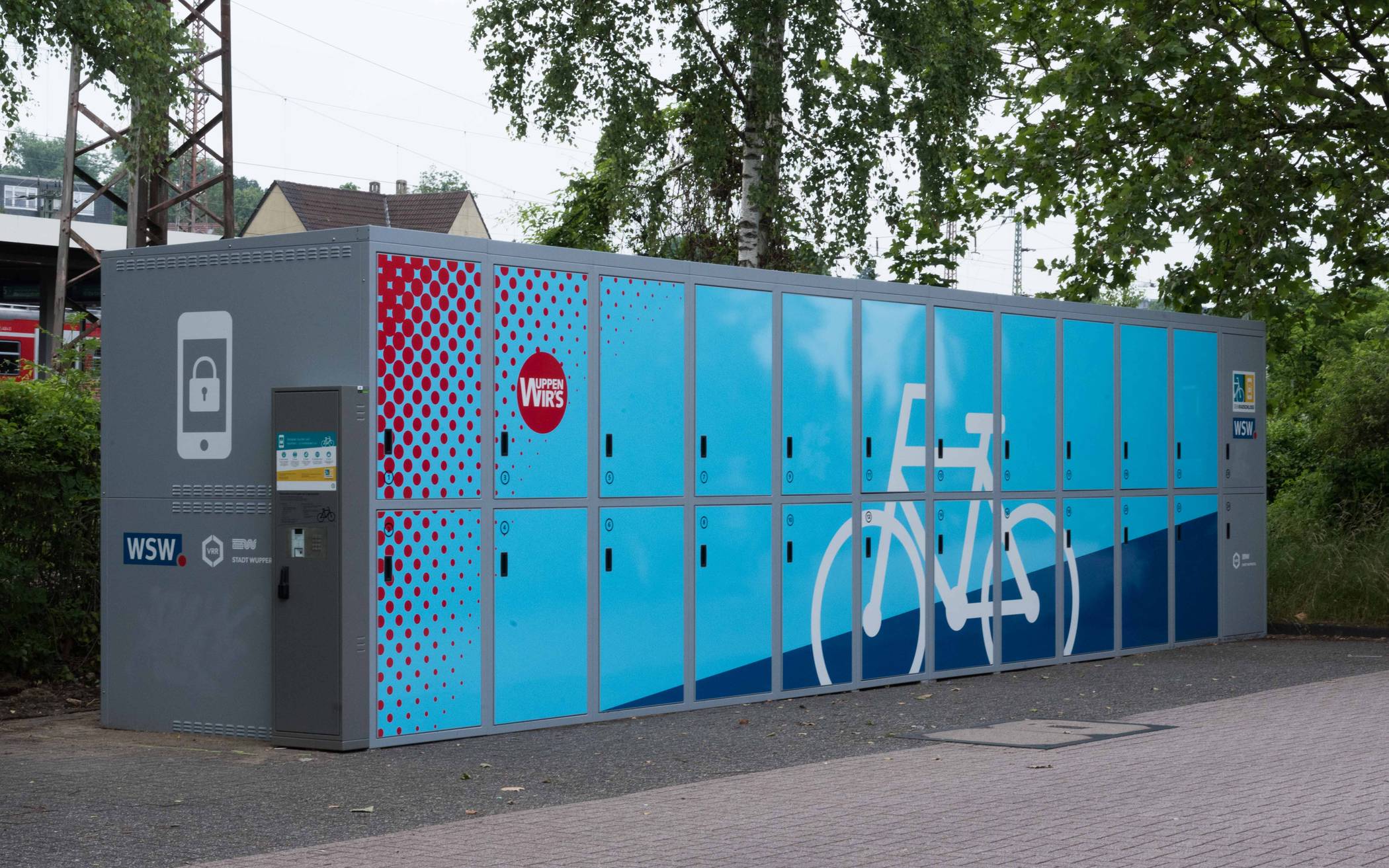 Die neuen Radboxen am Vohwinkler Bahnhof.