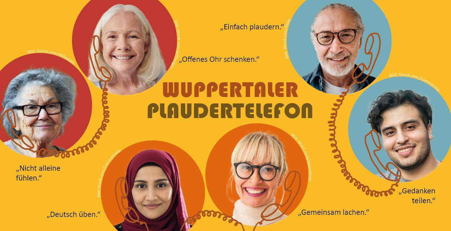 Plakat zum Wuppertaler Plaudertelefon.