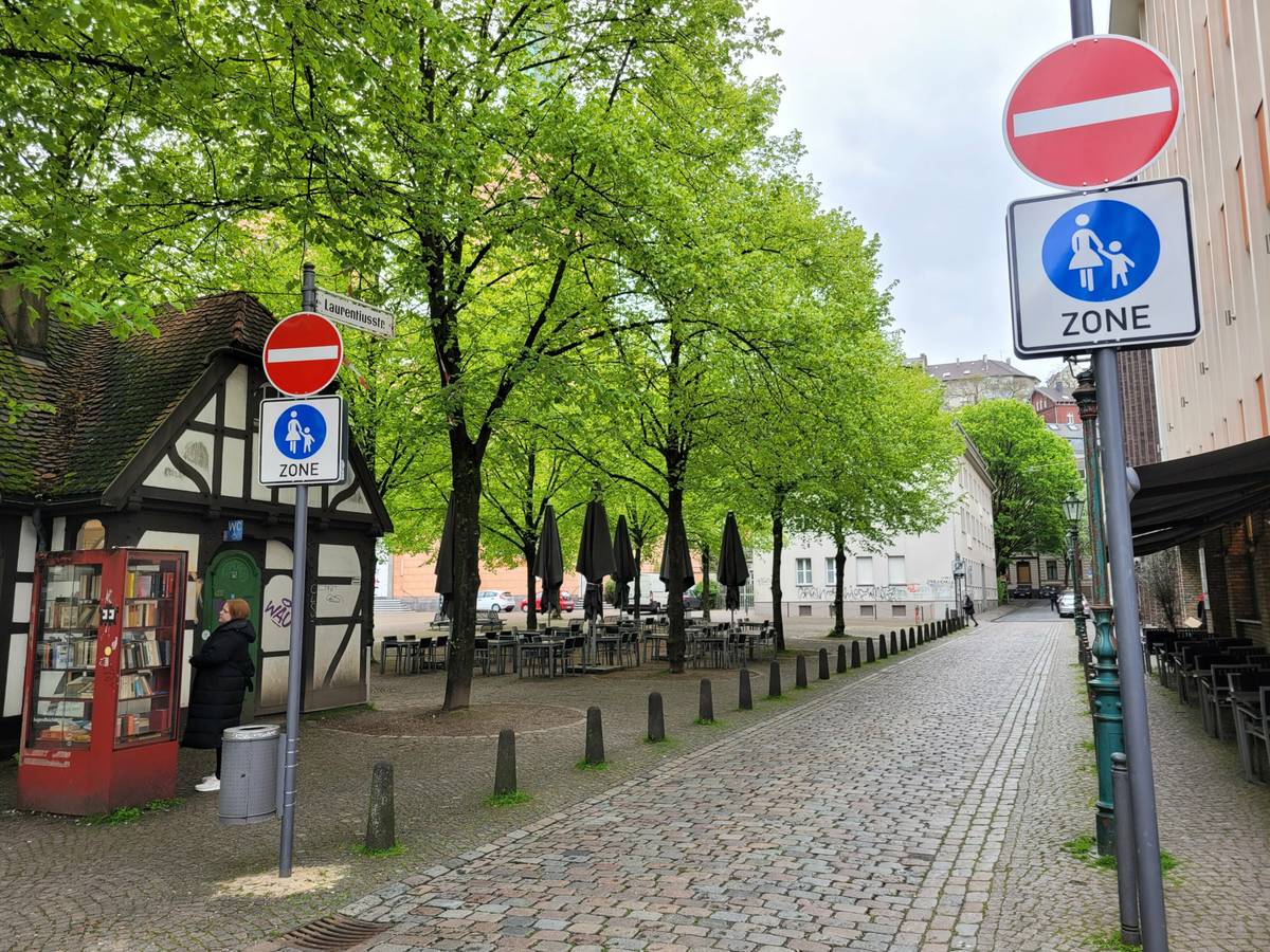 Teil der Laurentiusstraße nun Fußgängerzone