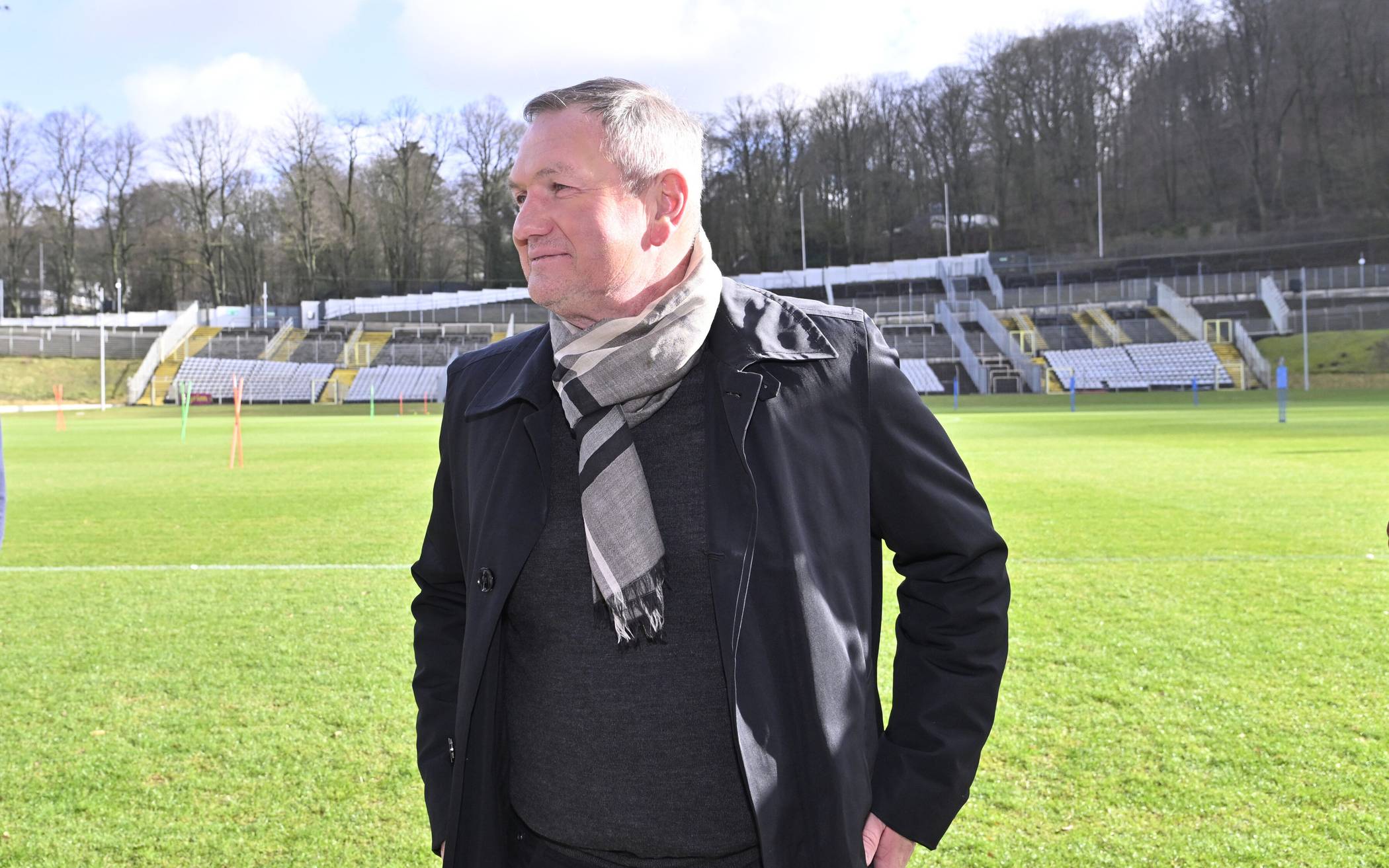 Sloweniens Nationaltrainer Matjas Kek beim Besuch
