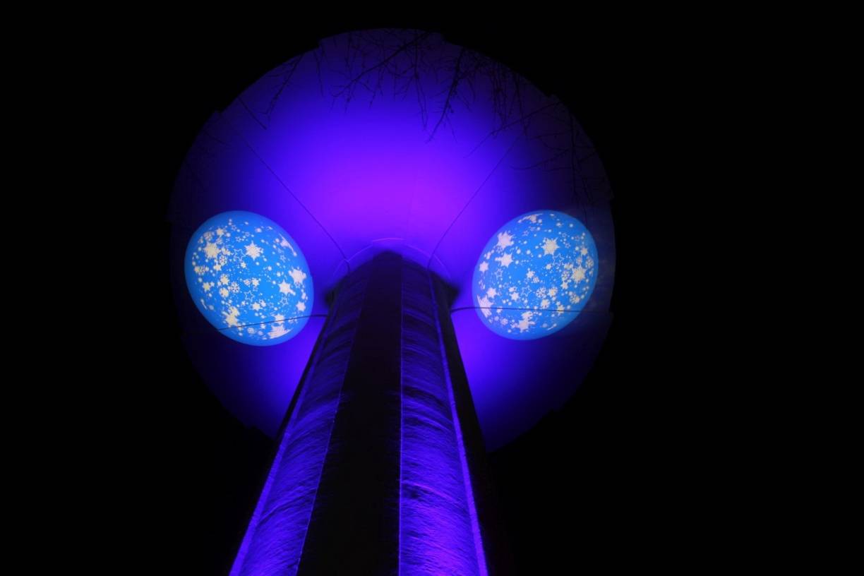 Neue Illumination am Wasserturm