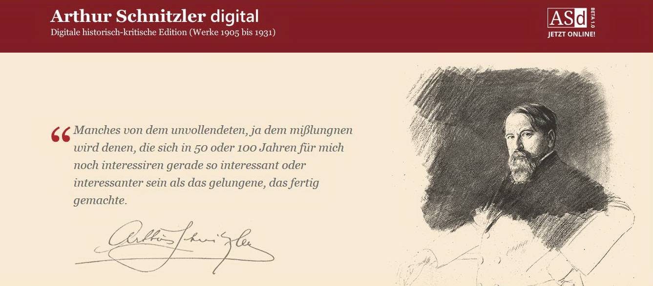 Schnitzler digital: Erste Erzählung online