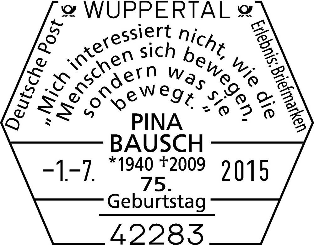 Pina Bausch: Briefmarke und Sonderstempel
