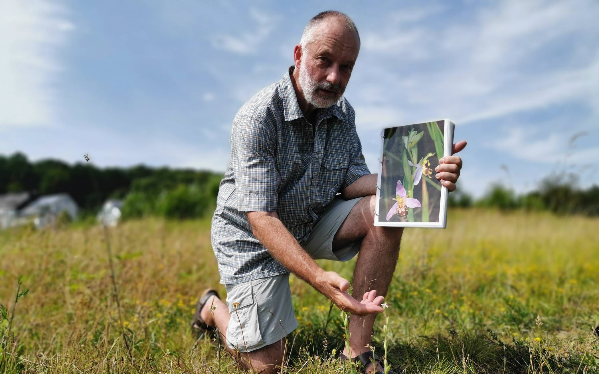  Äußerst selten und dabei noch clever: Vor einigen Jahren hat Michael Schmidt im Biotop am Eskesberg wilde Orchideen entdeckt. Seitdem versucht er, sie zu schützen.  