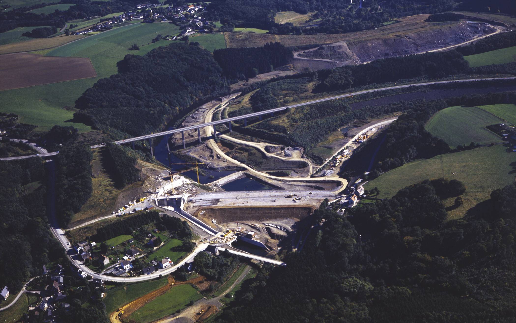  Die Bauarbeiten an der Wupper-Talsperre im Jahr 1986. 