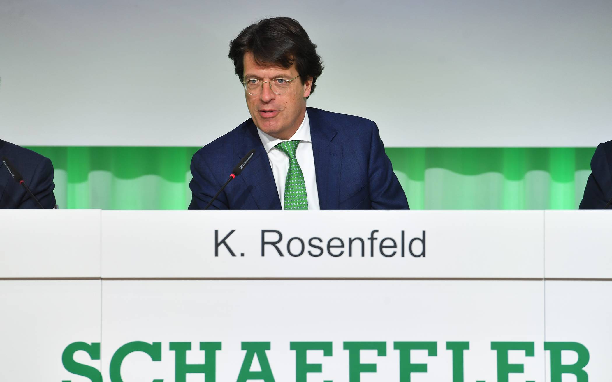  Klaus Rosenfeld, der Vorstandsvorsitzende der Schaeffler AG, bei der Jahreshauptversammlung 2019. 
