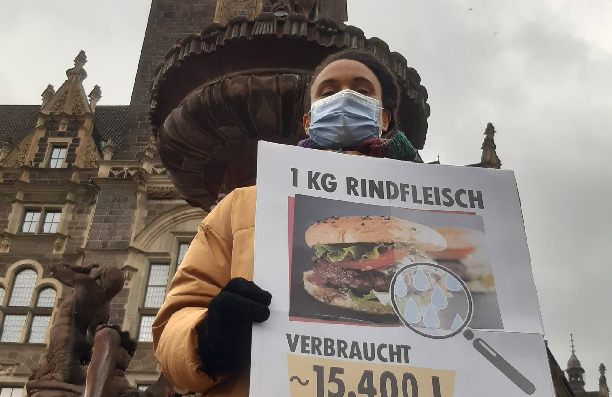 Weltwassertag: Aktion von XR auf dem Wuppertaler Neumarkt