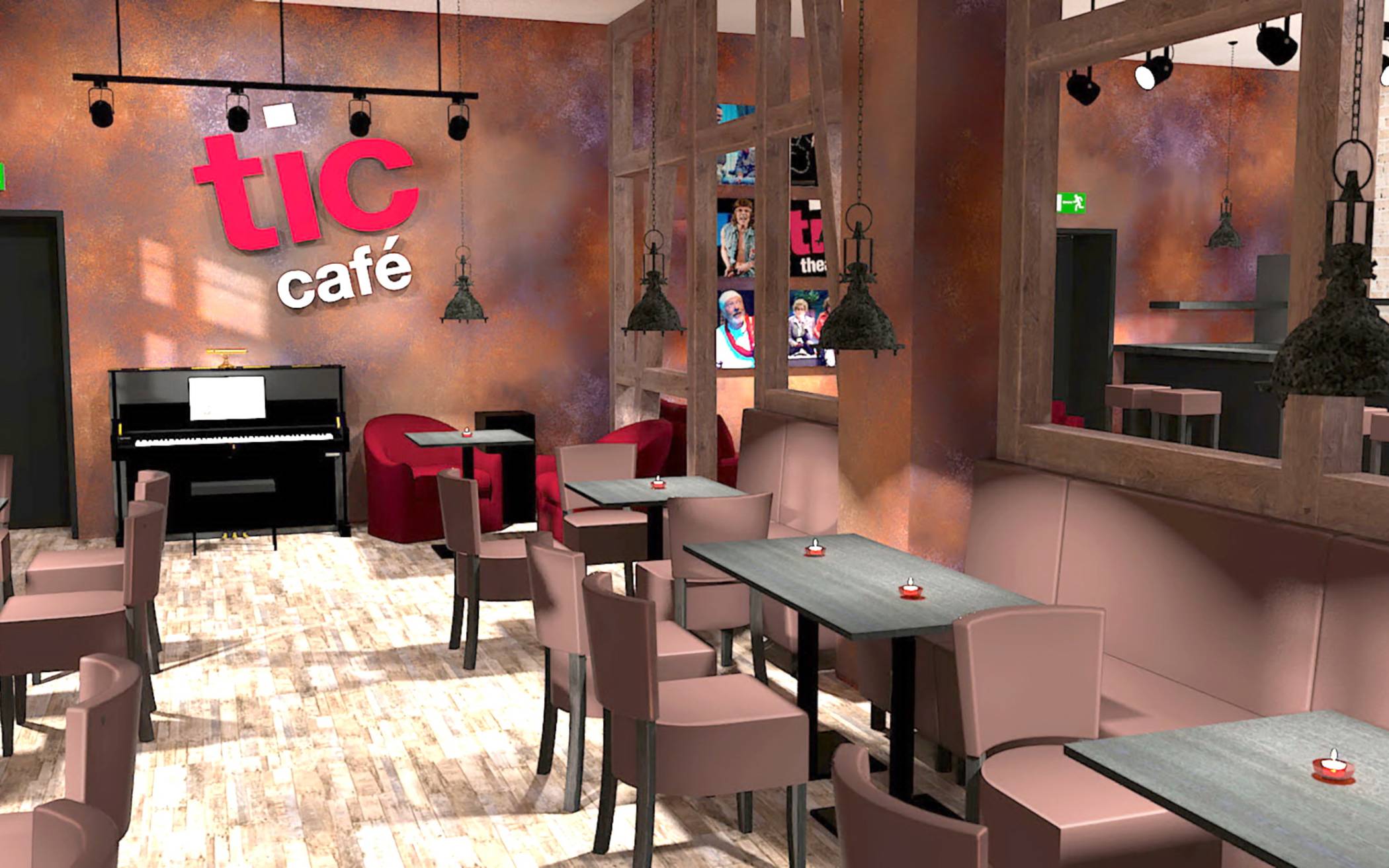  So wie in dieser Simulation wird das neue Café im Theater in Cronenberg (TiC) aussehen. 