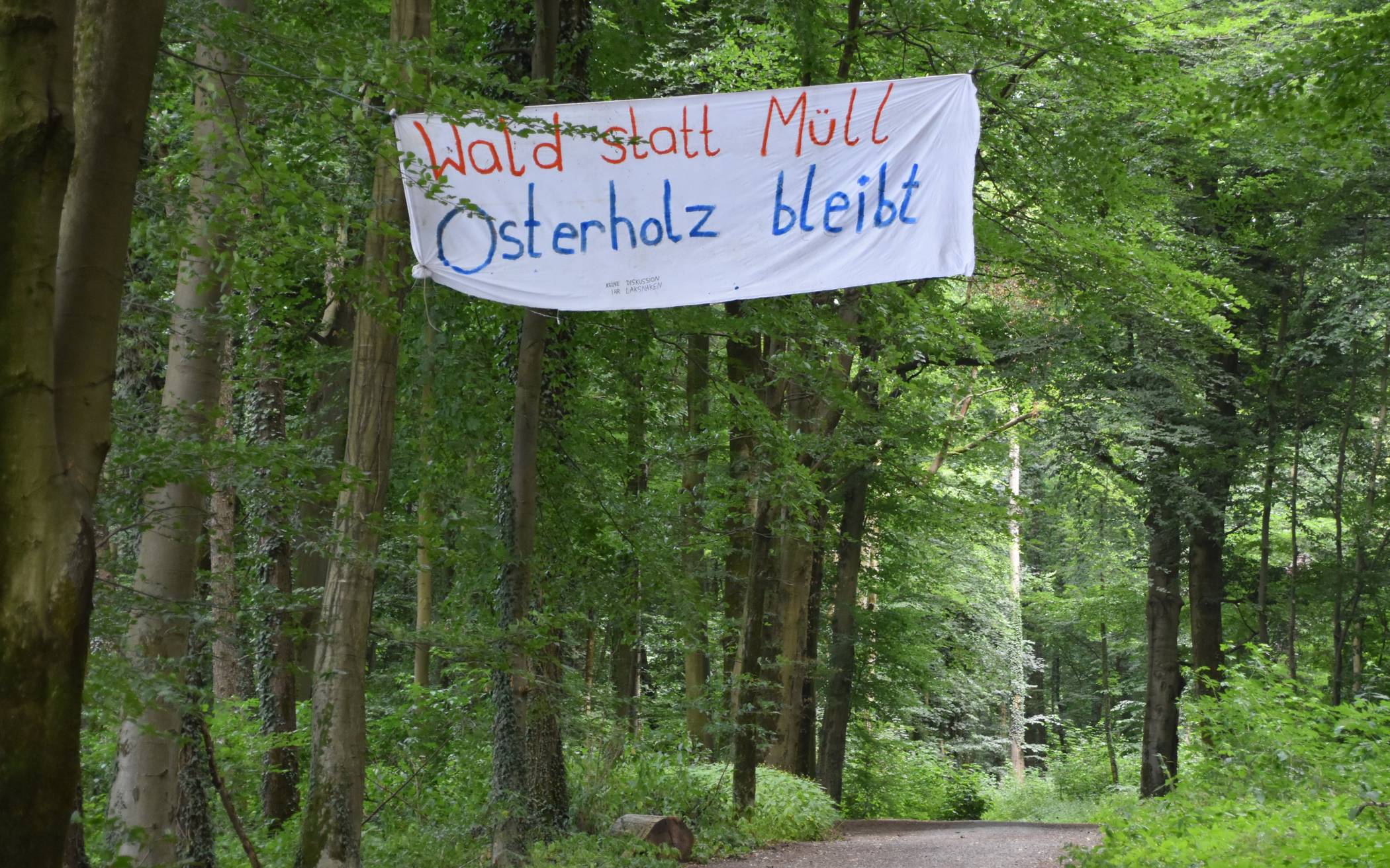 Kundgebung im Osterholz-Wald