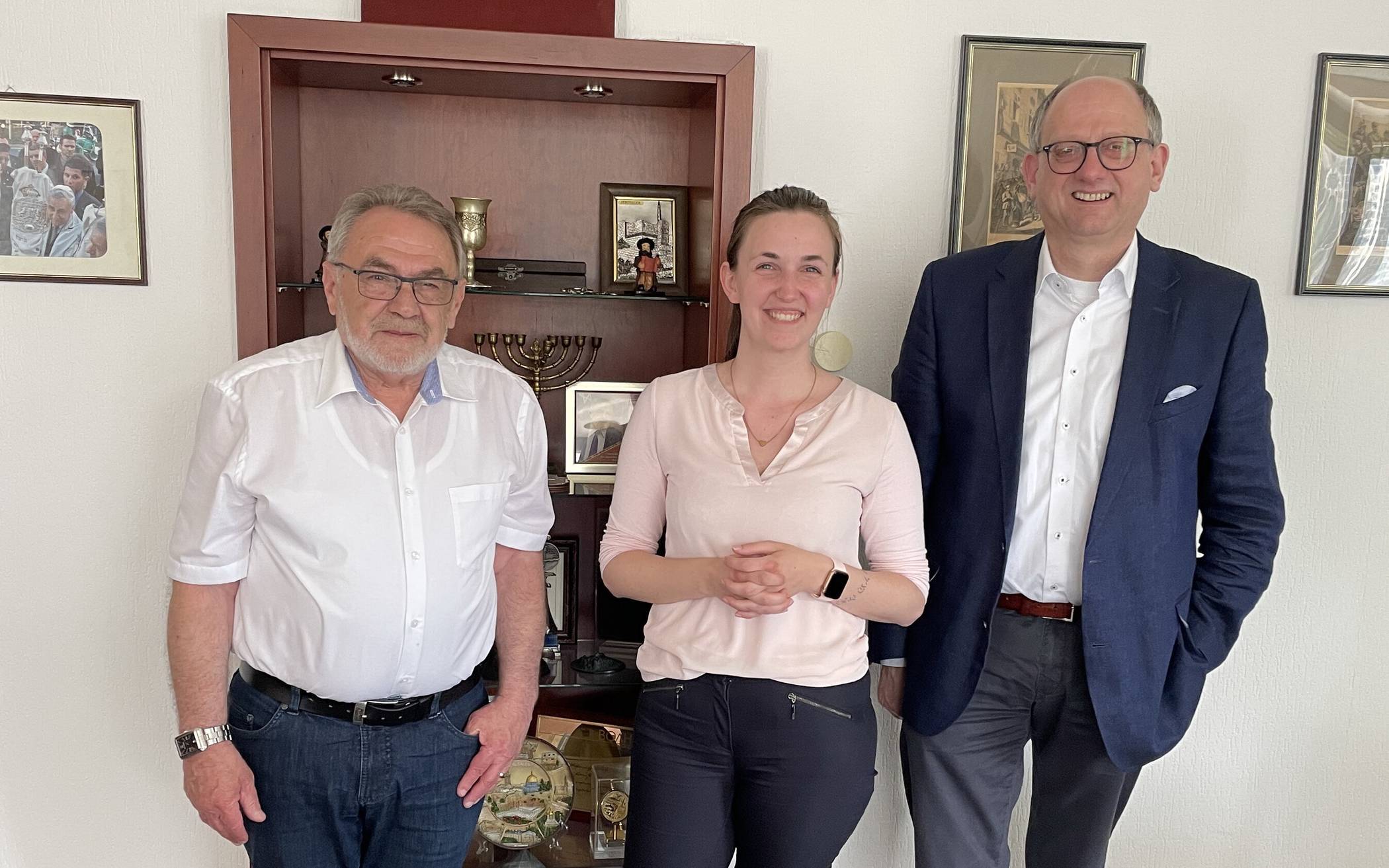 Von li: Leonid Goldberg, Caroline Lünenschloss