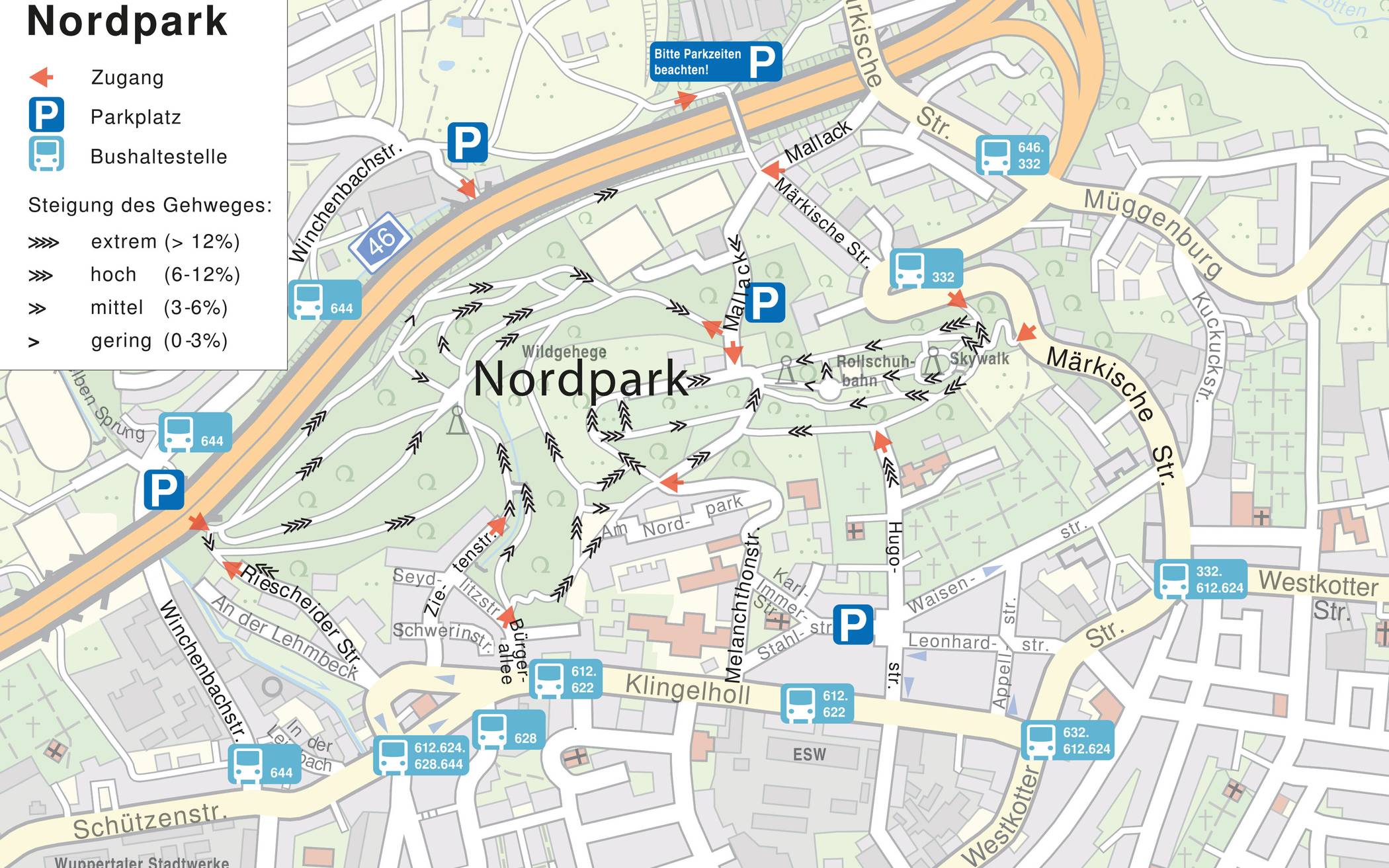 Nordpark: Neue Karte soll den Weg weisen