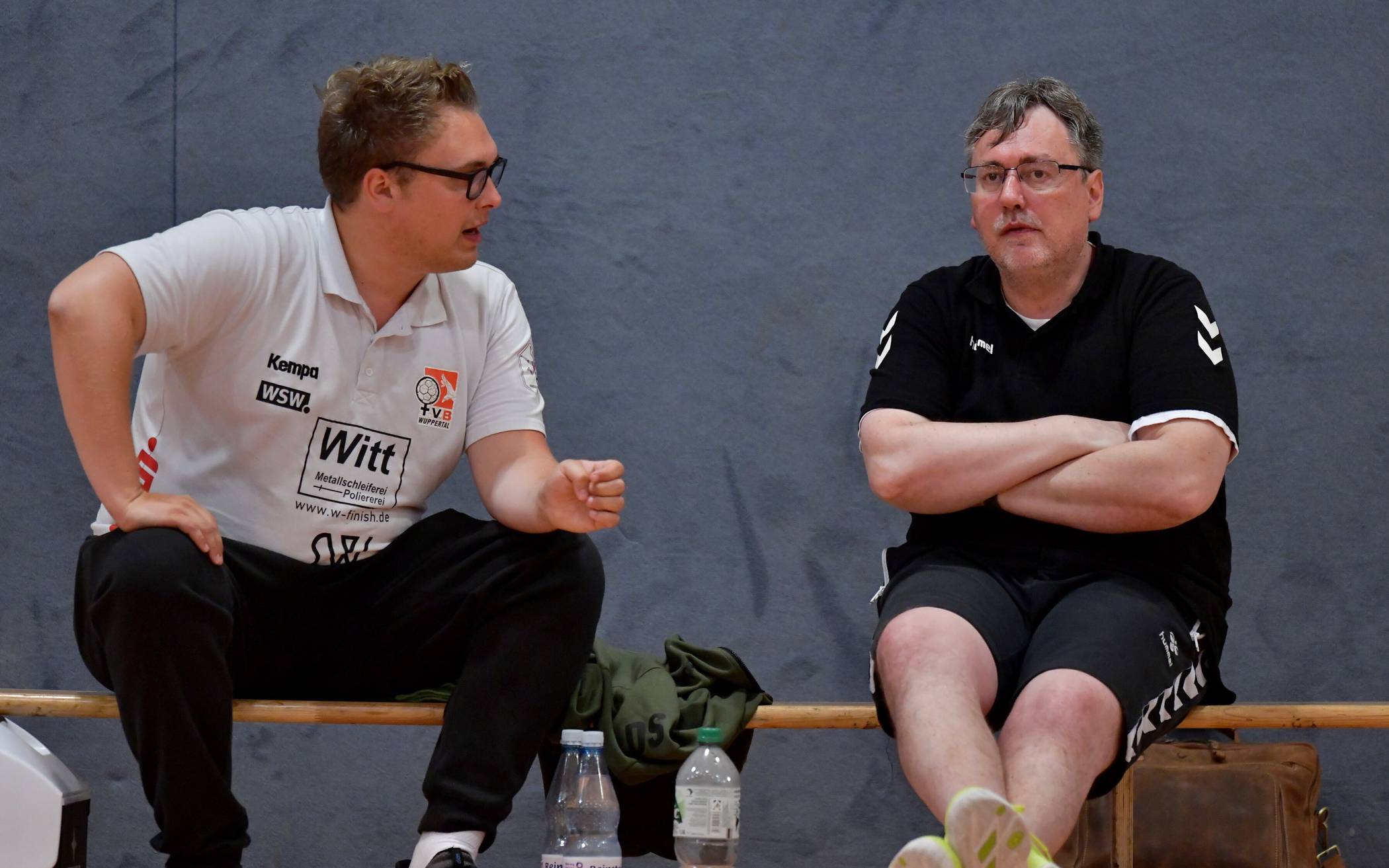  Trainer Dominik Schlechter (li.) und Sportchef Dieter Trippen. 