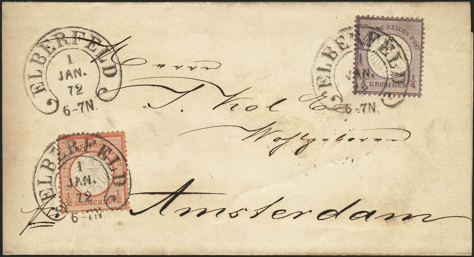 Elberfelder Ersttagsbrief von 1872