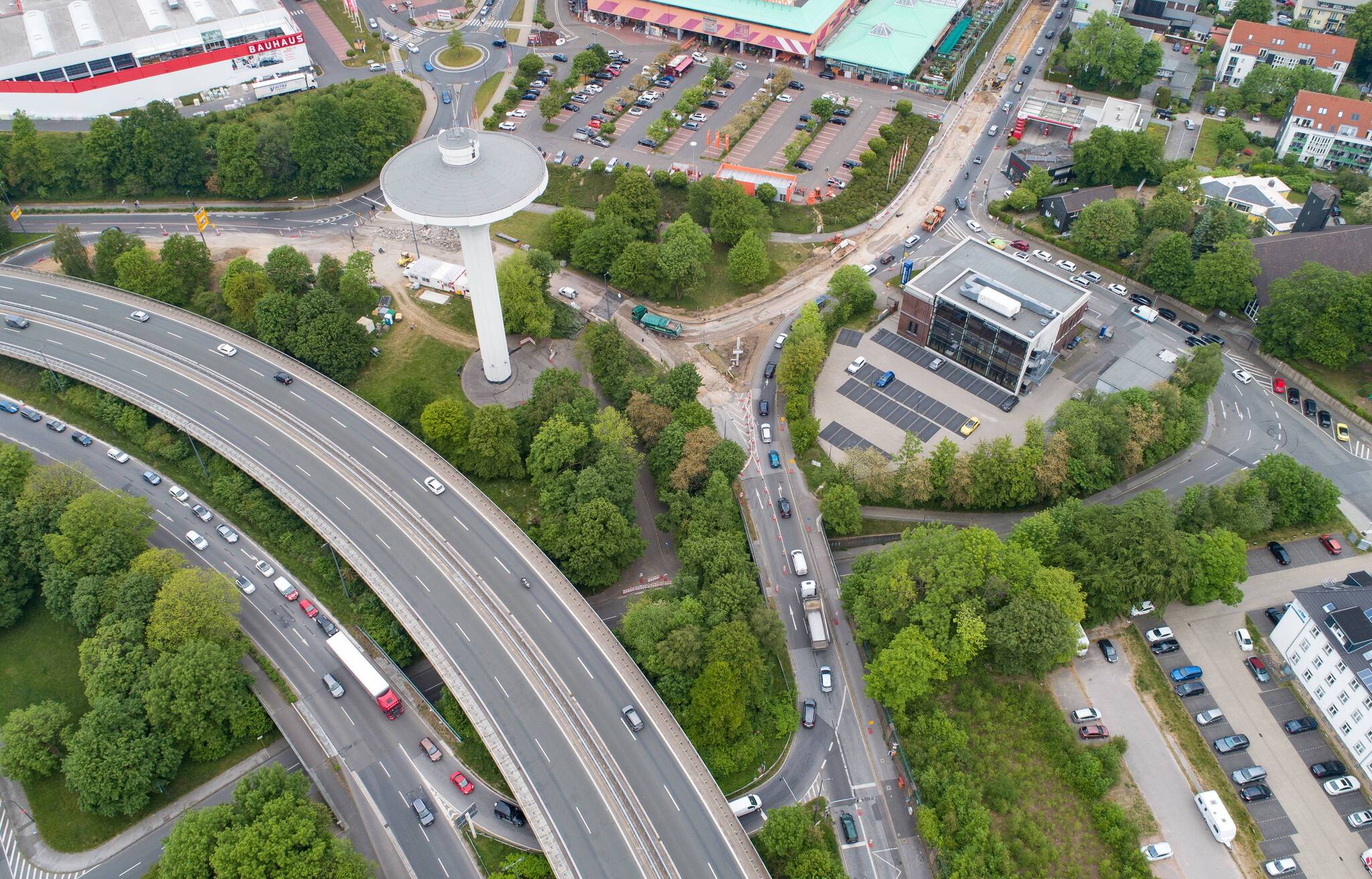 Der Kreisverkehr auf Lichtscheid (Bild aus