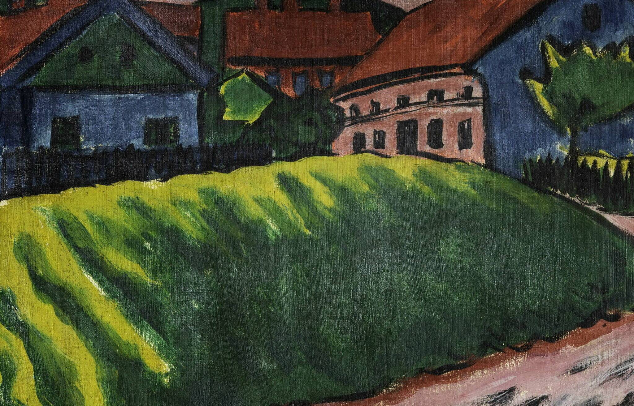  "Dorfansicht" von Max Pechstein aus dem Jahr 1914. 