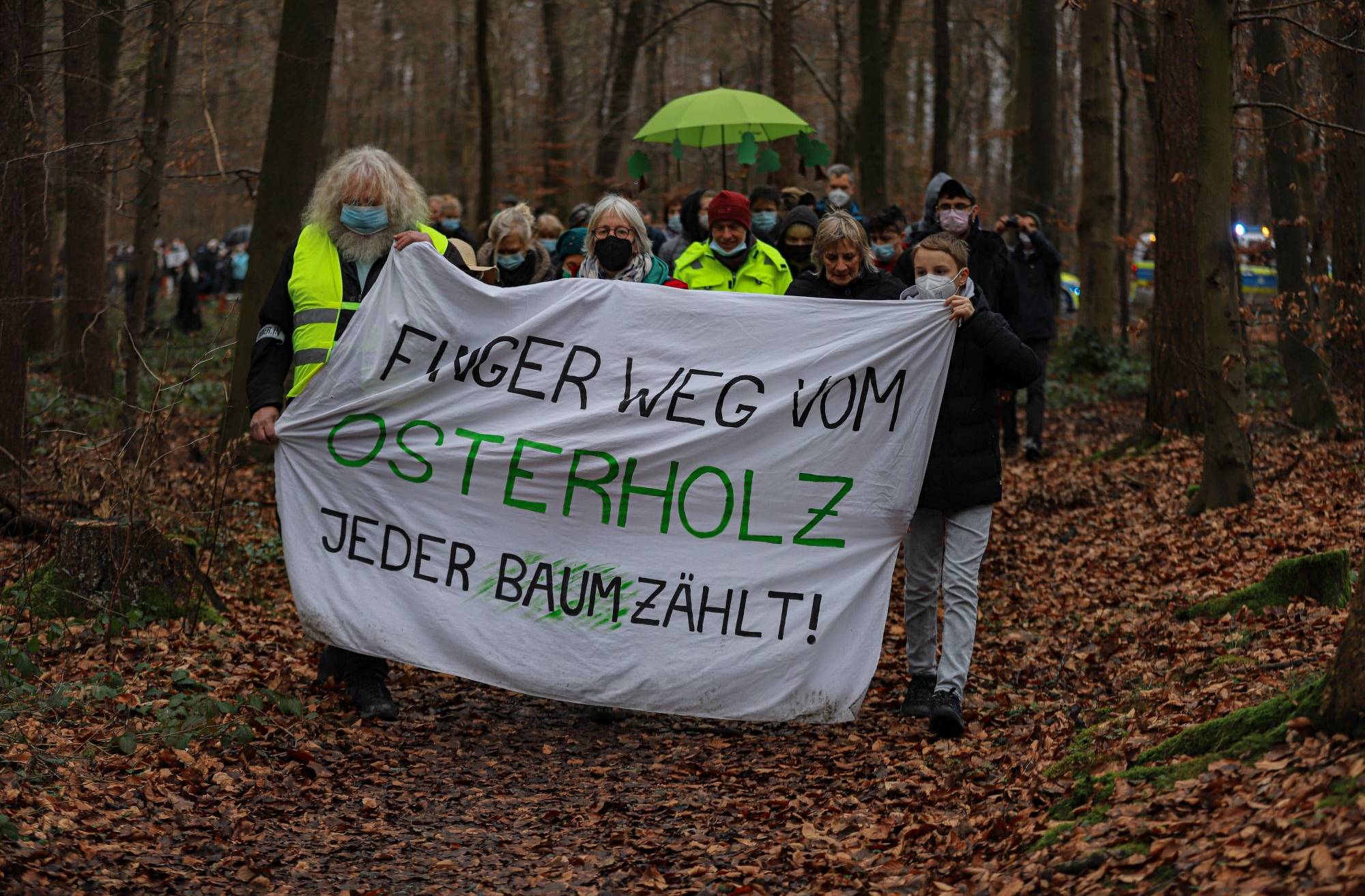  Bild von der Demo Anfang Januar im Osterholz. 