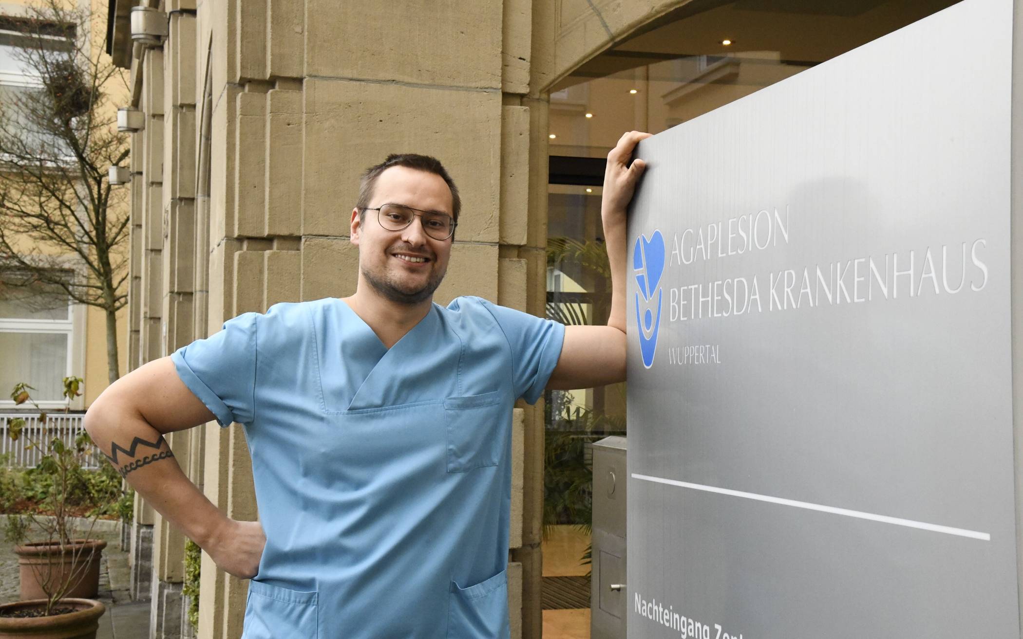 Steffen wird Pflegefachmann in der Bethesda-Klinik