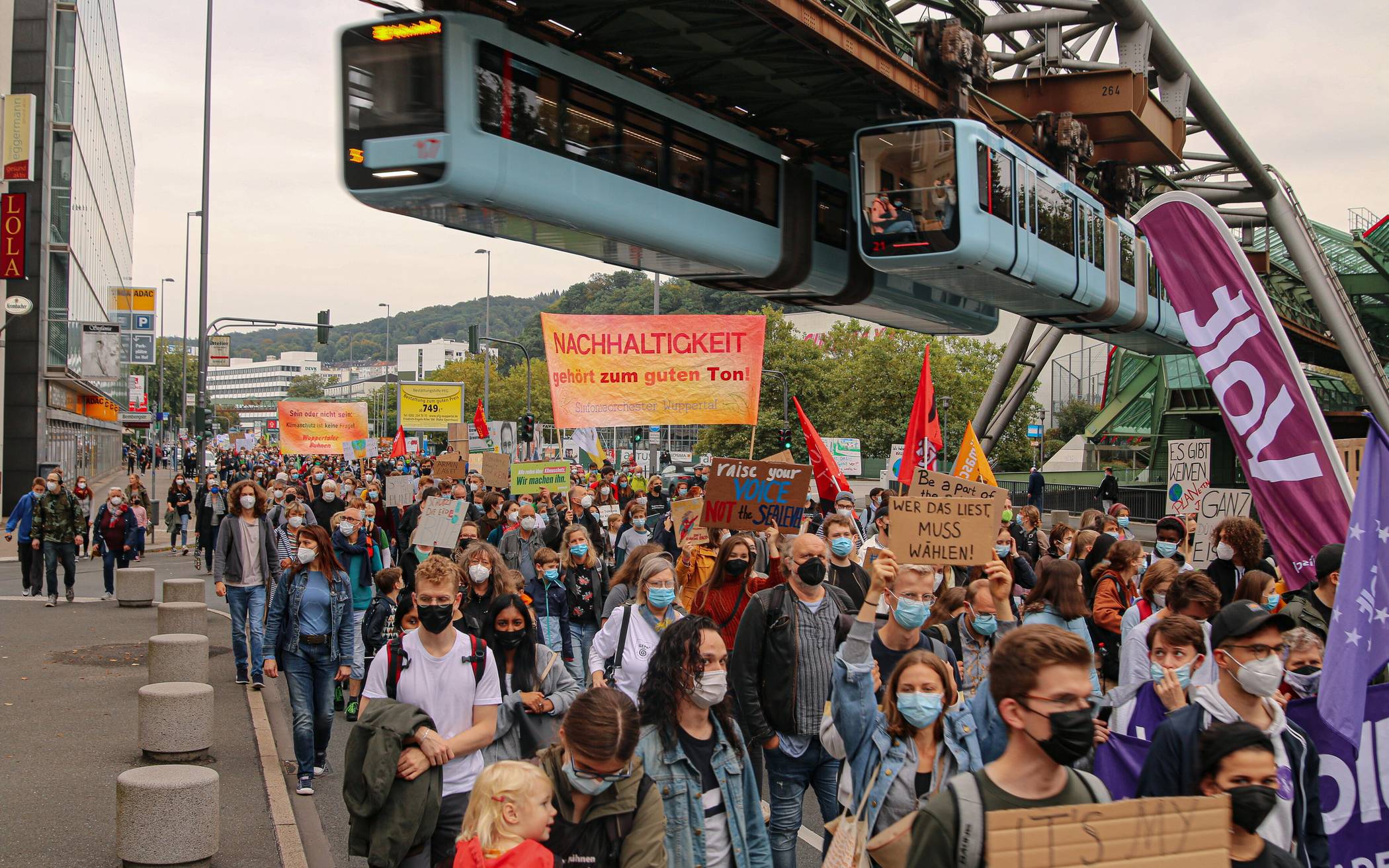  Bild von einer FFF-Demo im September 2021 in Wuppertal. 