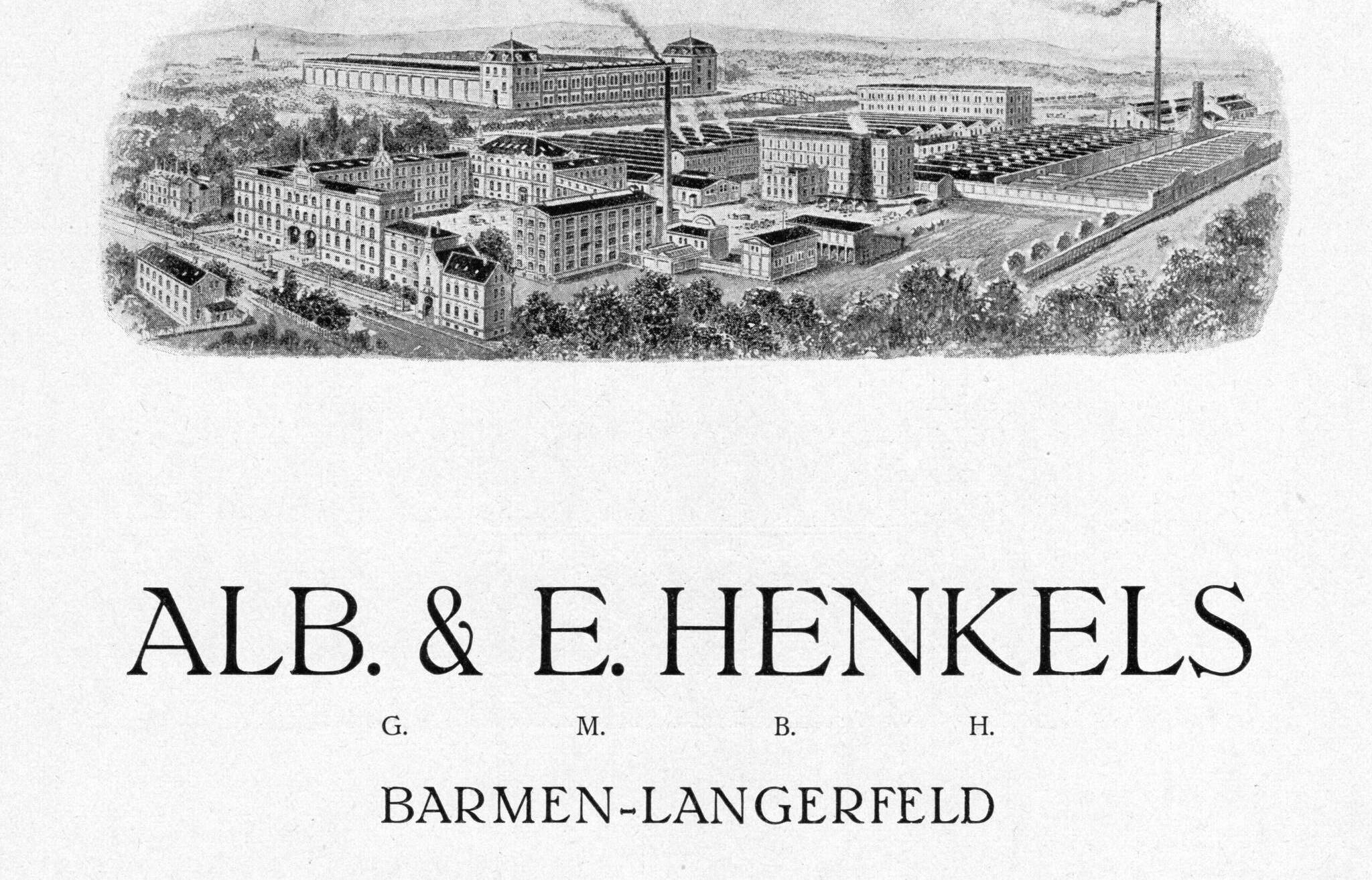 Alb. &amp; E. Henkels G.m.b.H. Barmen-Langerfeld, Fabrikdarstellung...
