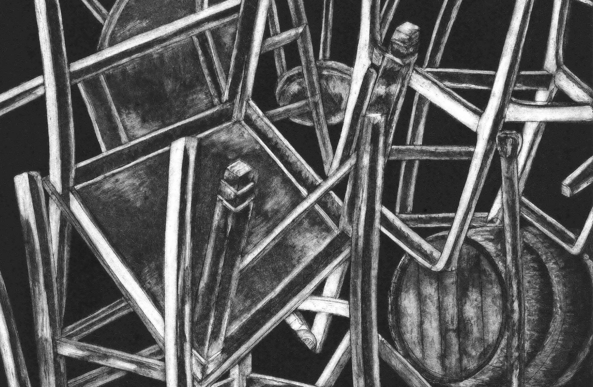  Ein (Unterbarmer) Druckkunst-Beispiel von vielen ist die Radierung „Turm“ von Tati Strombach-Becher. 
  