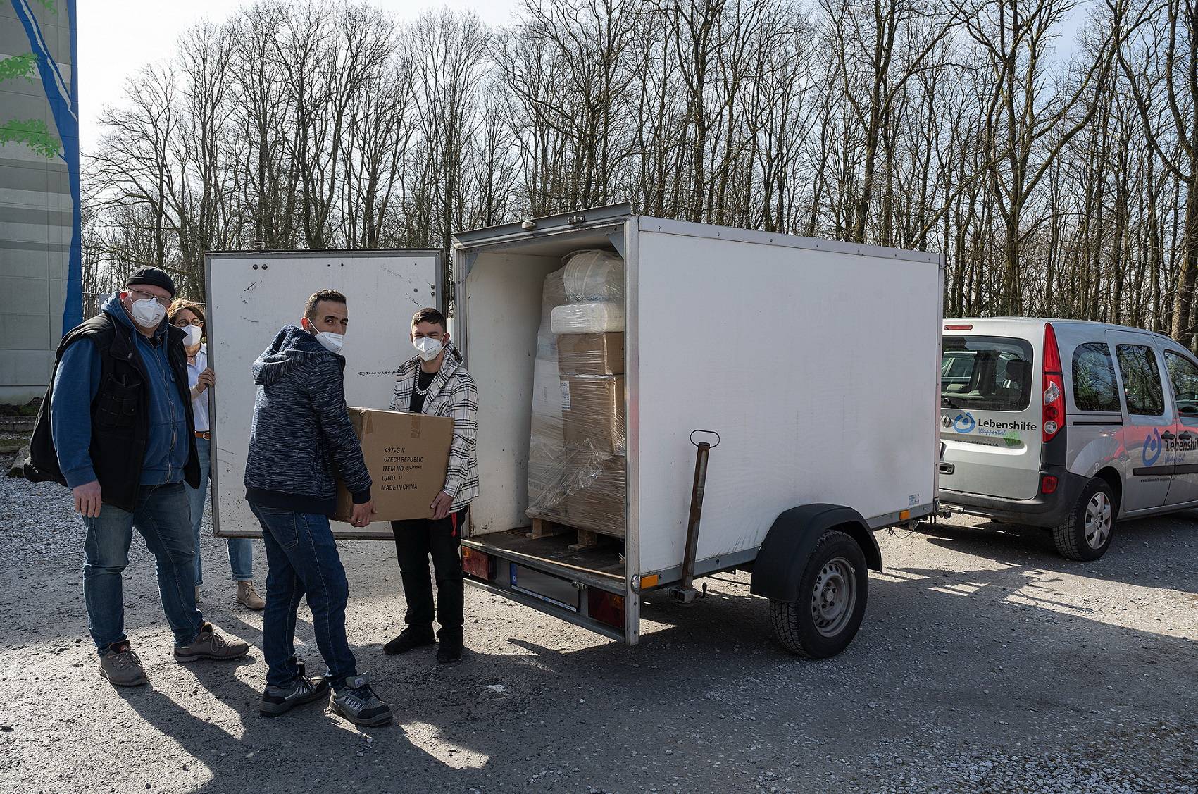 Die Hilfsgüter der Lebenshilfe Wuppertal werden