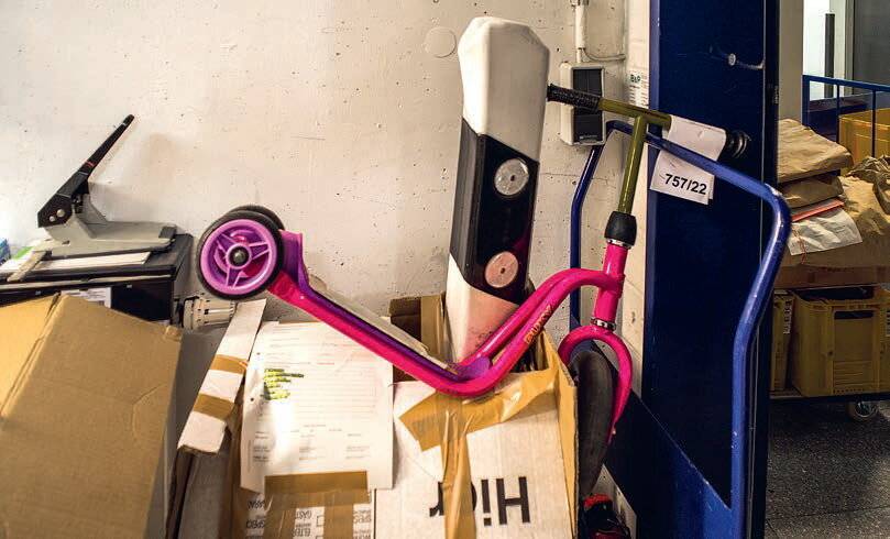 Ein Tretroller ist ebenfalls...