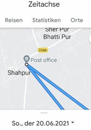 Zum Postamt in Shahpur
