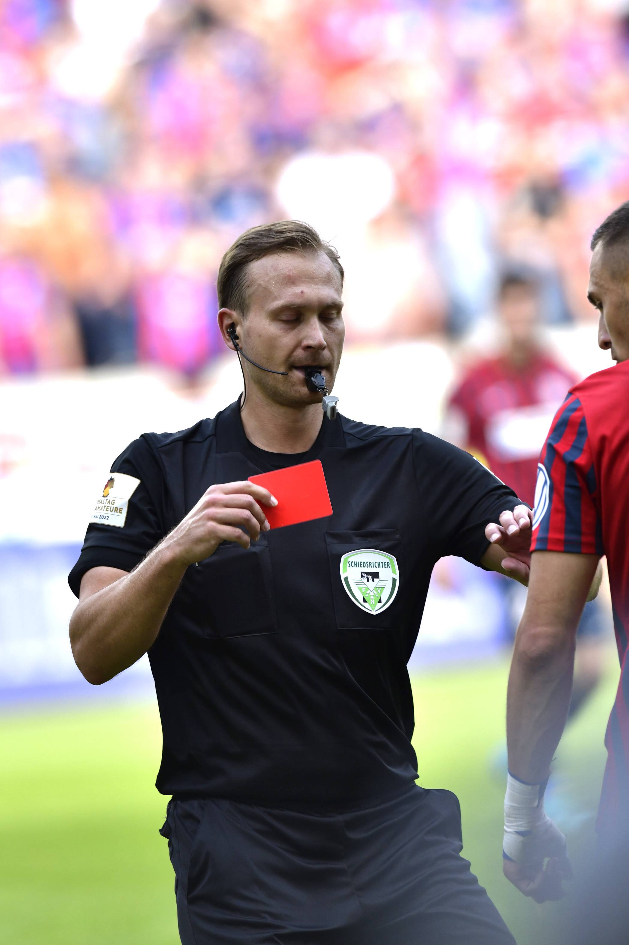 Der Schiri zeigte Kevin Pytlik in der Nachspielzeit...