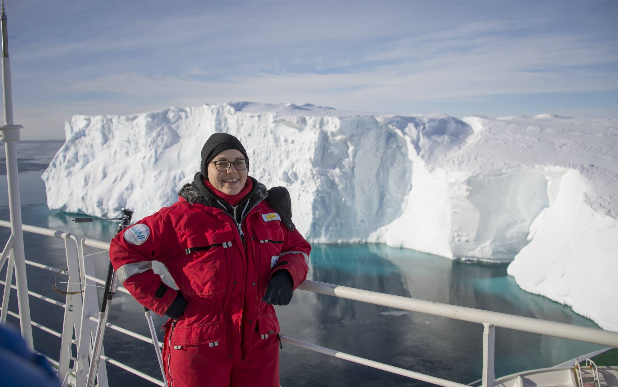 Dr. Maria-Elena Vorrath in der Antarktis.