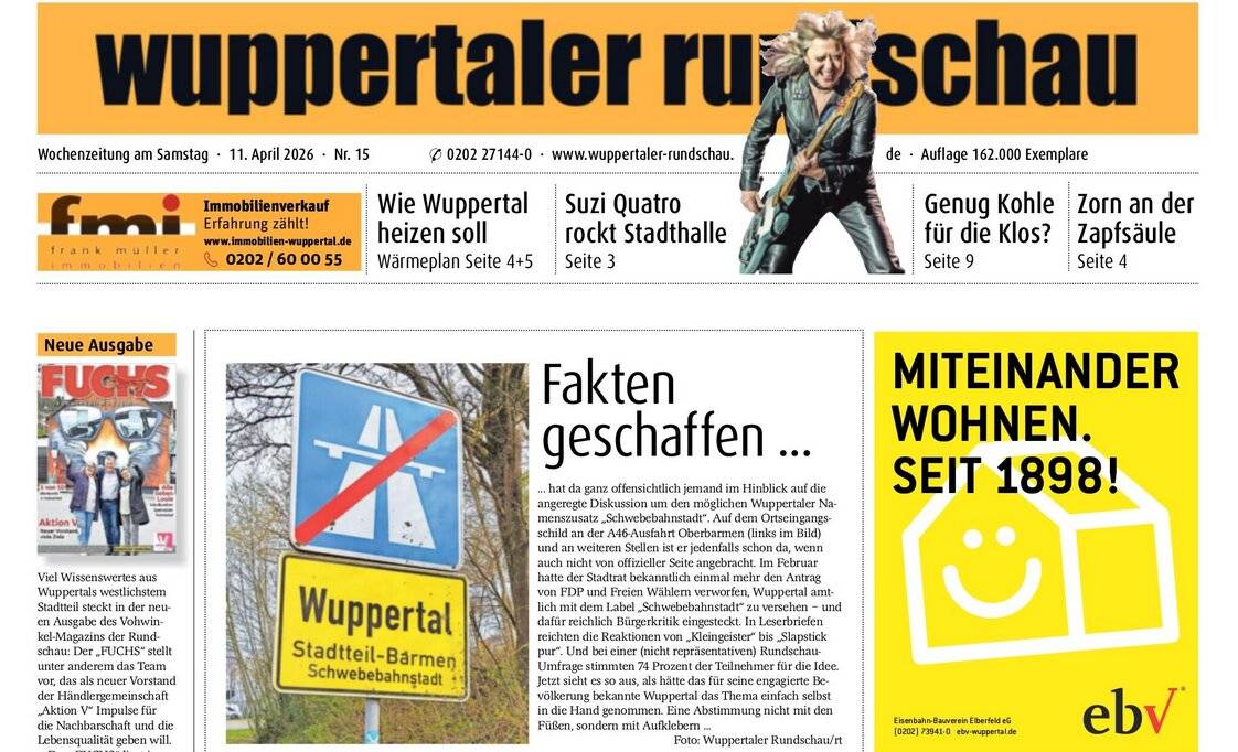  Die Titelseite der aktuellen Ausgabe. 