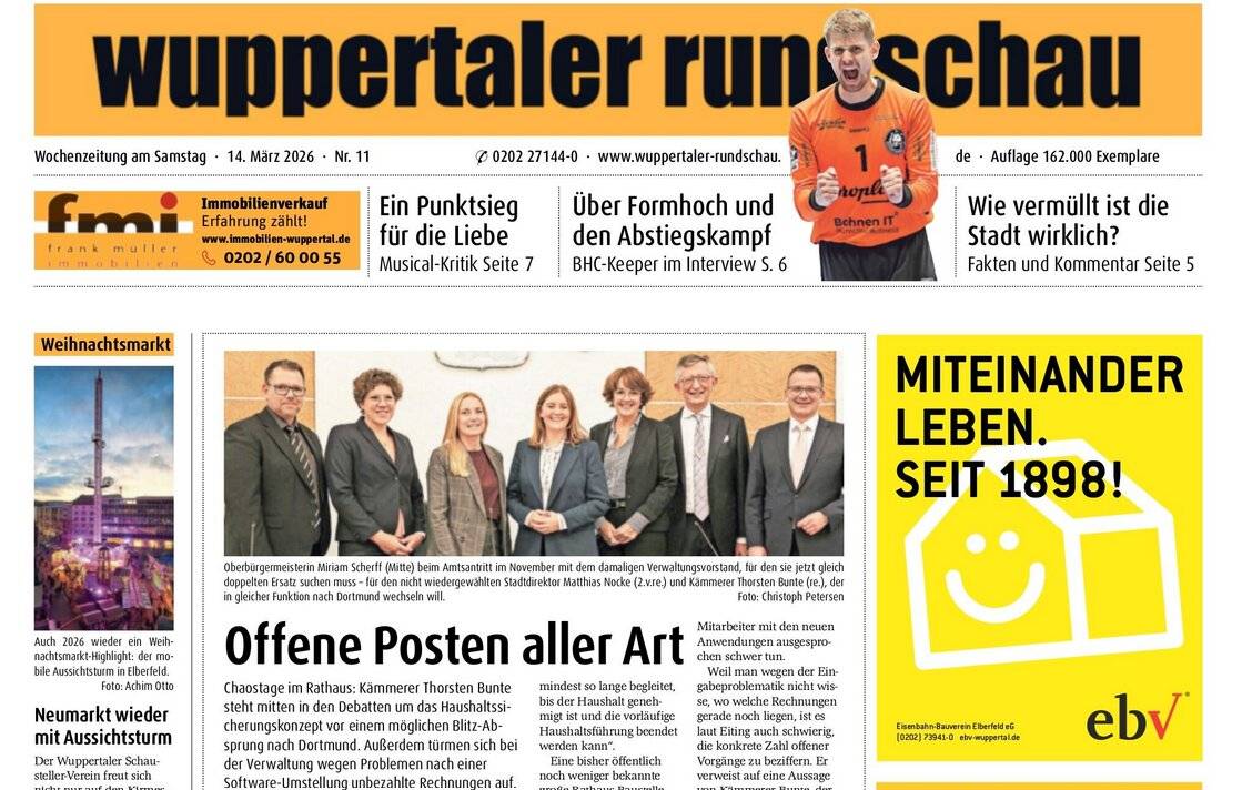  Die Titelseite der aktuellen Ausgabe. 