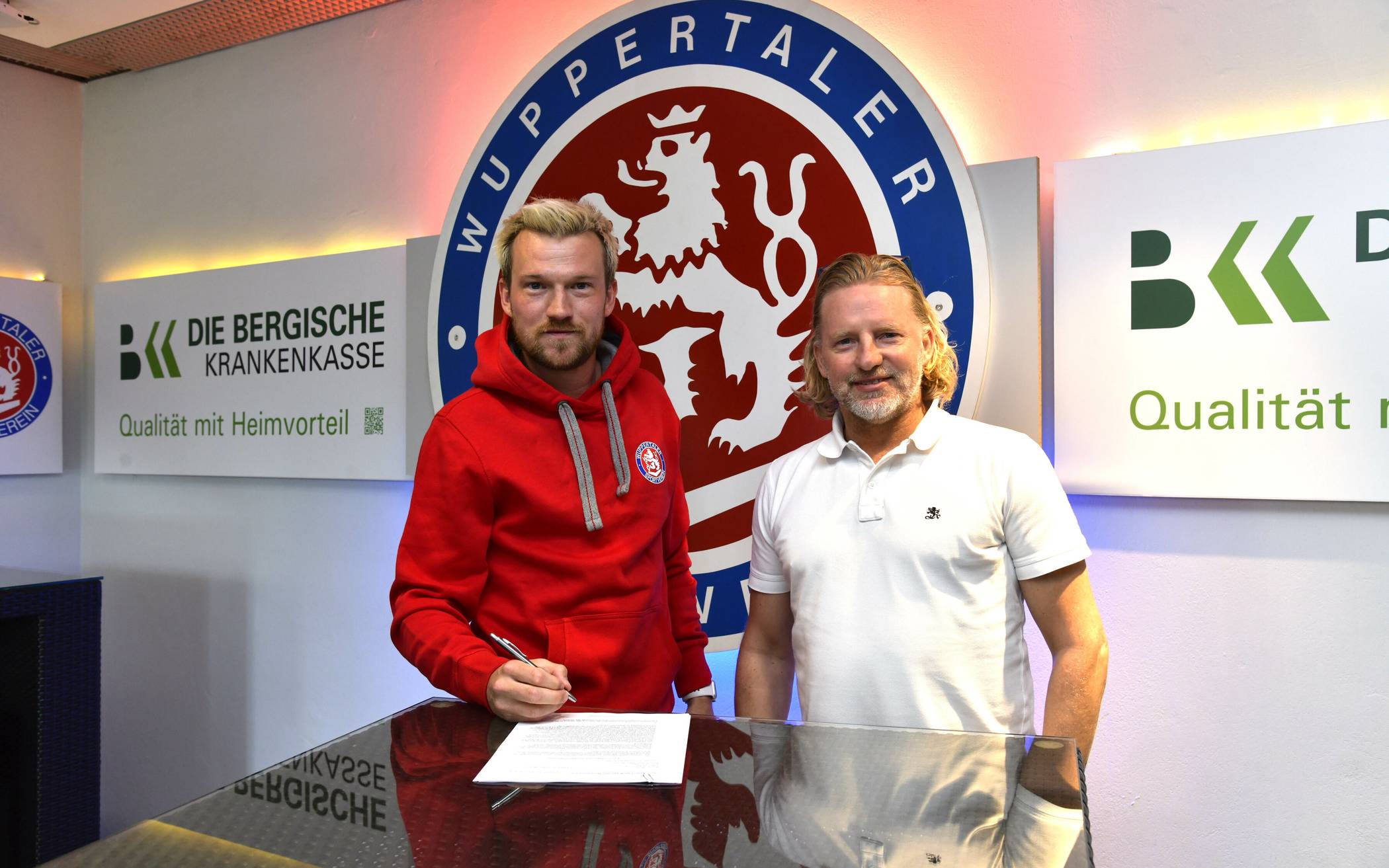  Bastian Müller (li.). und WSV-Sportchef Stephan Küsters. 