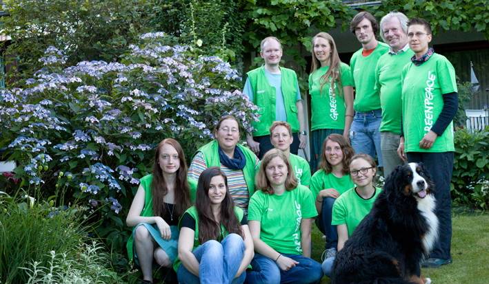 Mitglieder der Wuppertaler Greenpeace-Gruppe.