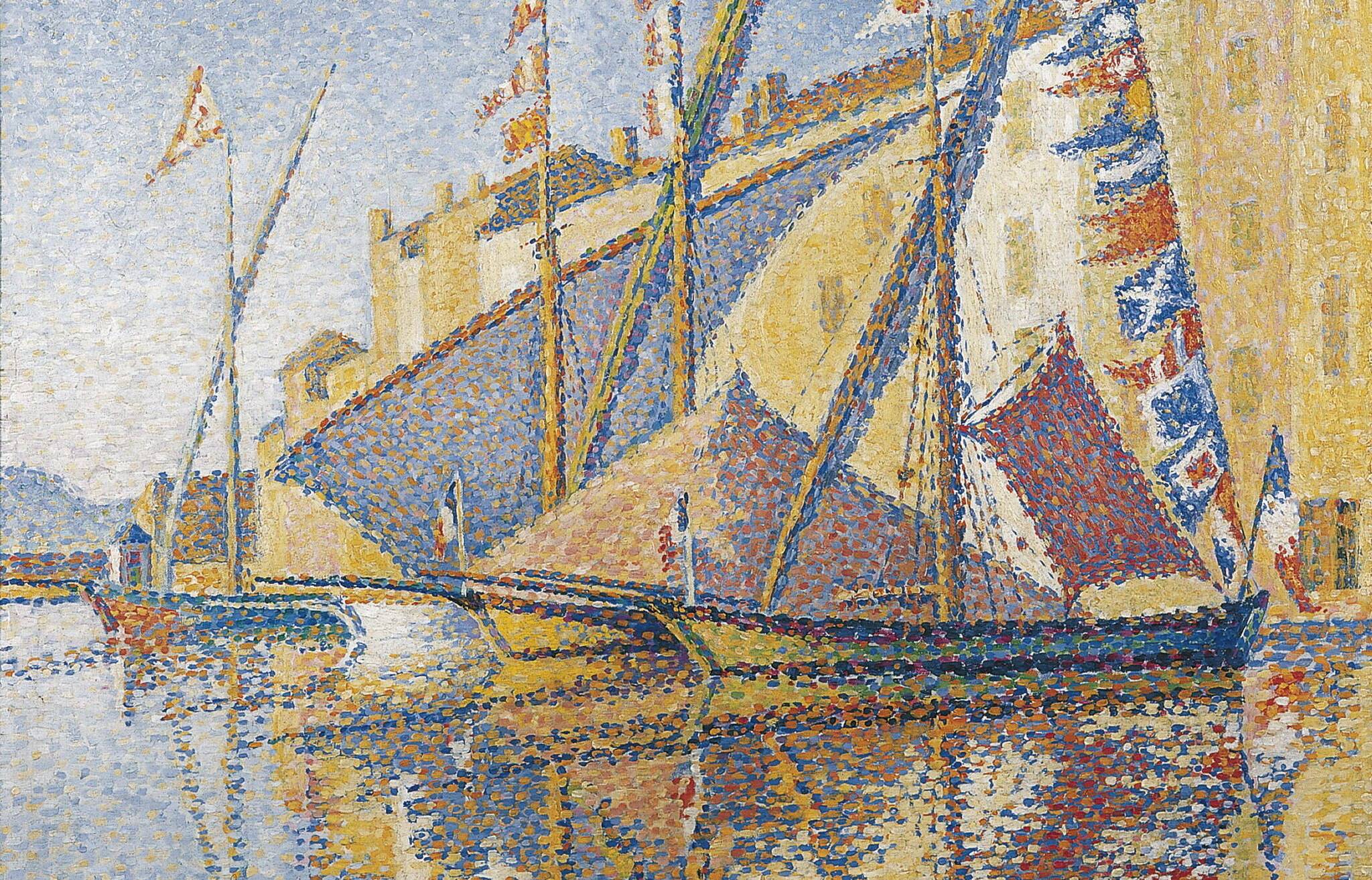  Paul Signac, Segelboote im Hafen von Saint-Tropez, 1893. 