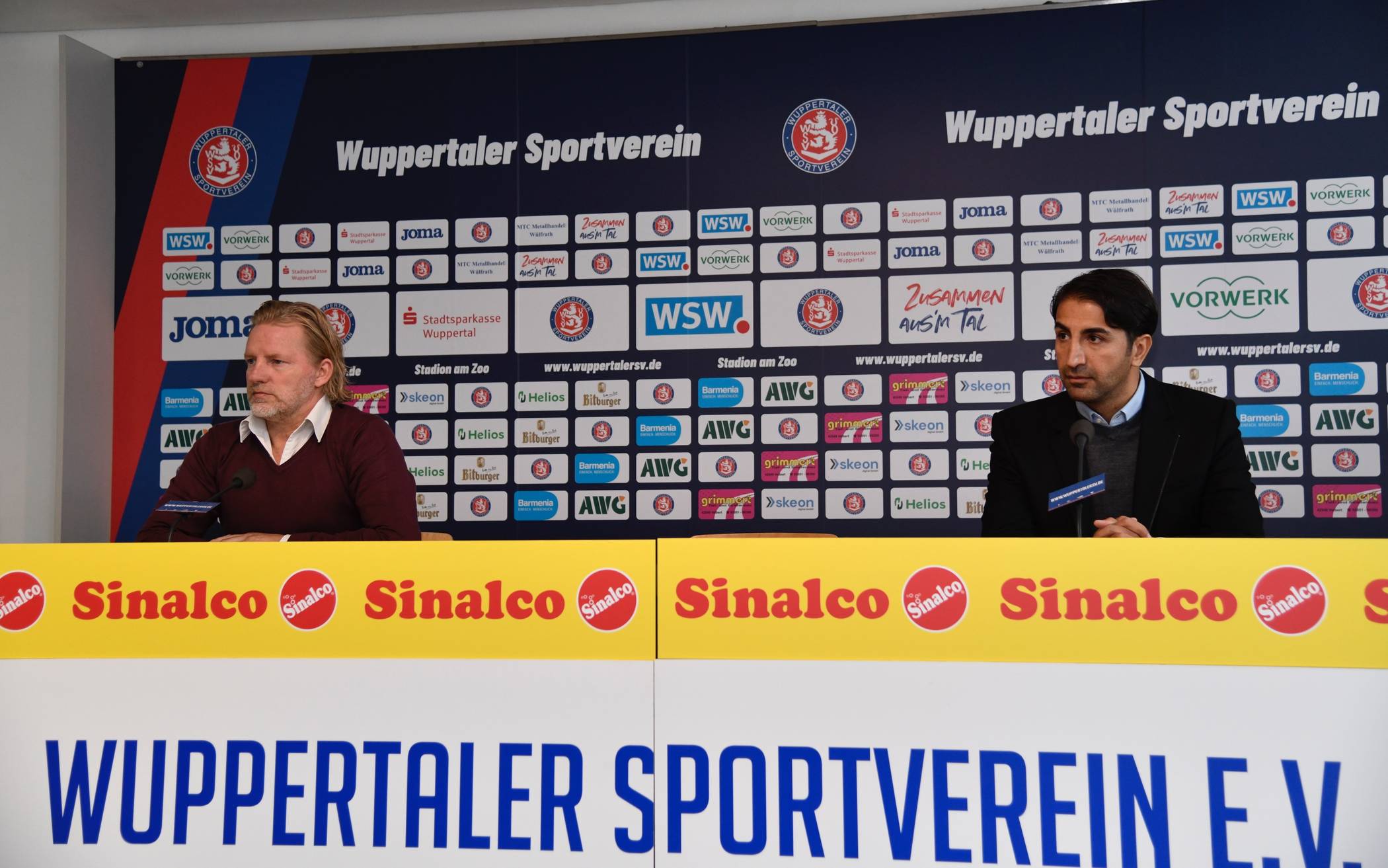  WSV-Sportchef Stephan Küsters (li.) mit dem neuen Trainer Hüzeyfe Dogan. 
