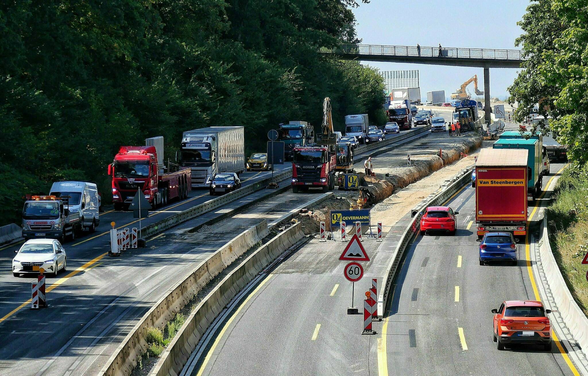 Die Baustelle zwischen dem Sonnborner Kreuz
