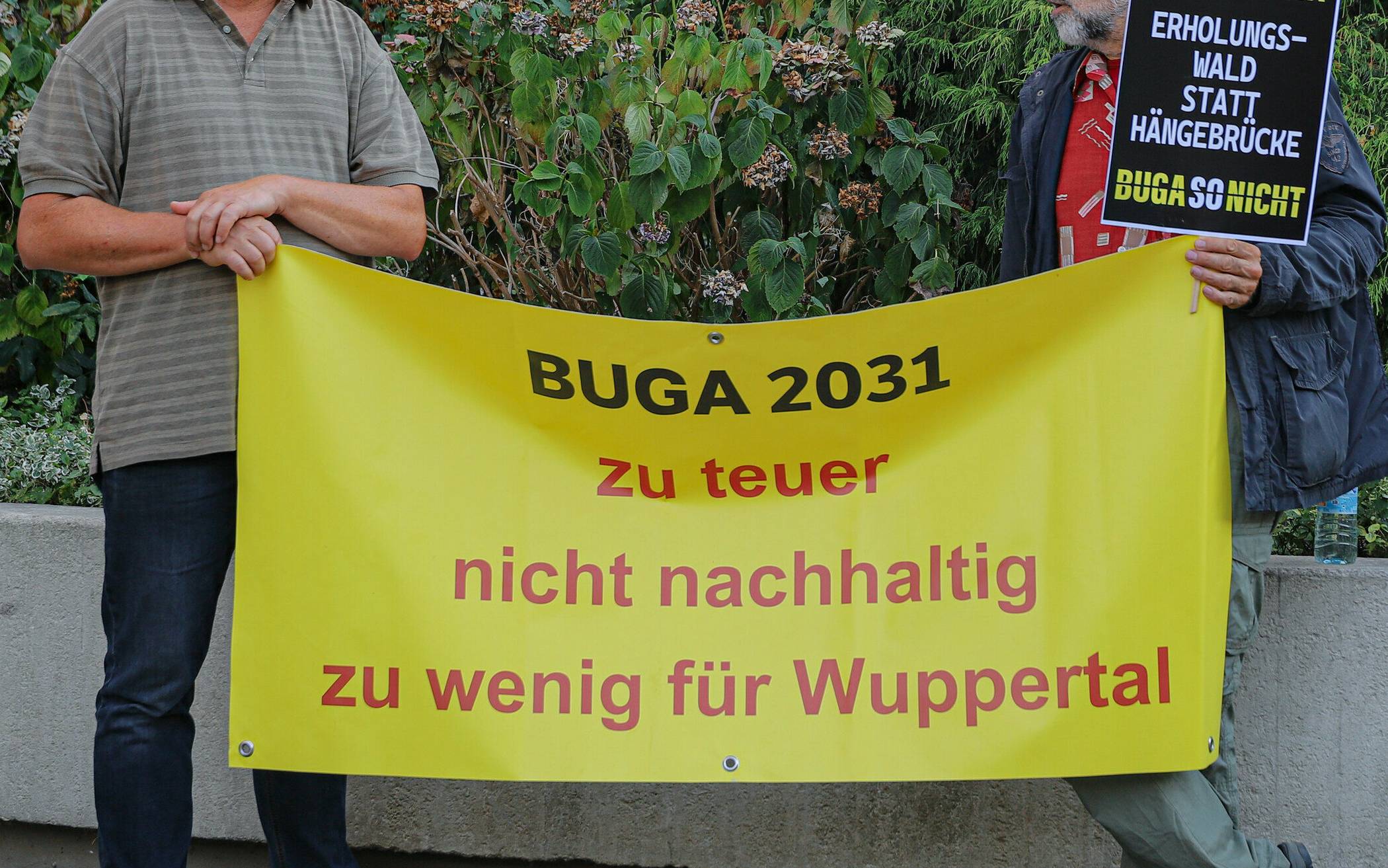  Protestaktion der Initiative „BUGA-SO-NICHT“. 