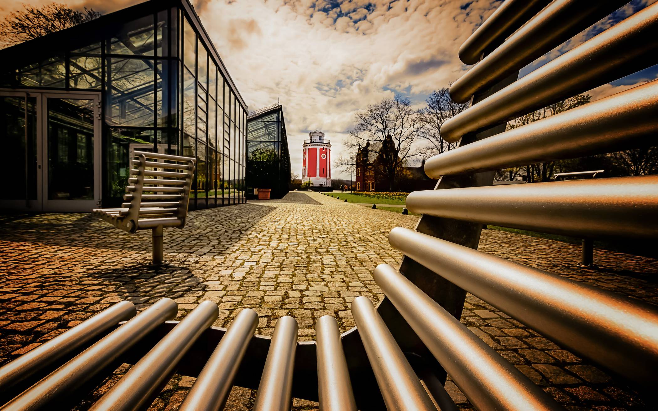 Die Gewächshäuser auf der Hardt.