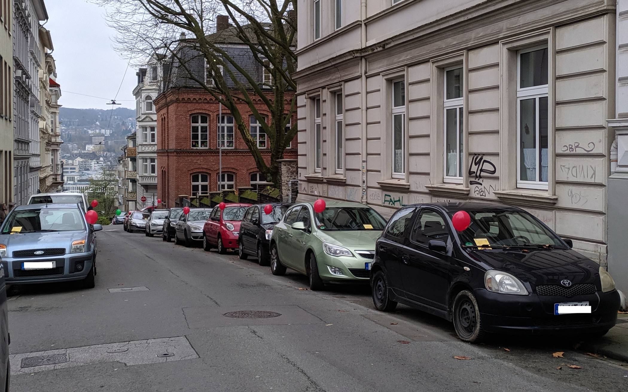 Aktion im November 2021 gegen Gehwegparken in der Nordstadt (Symbolbild).