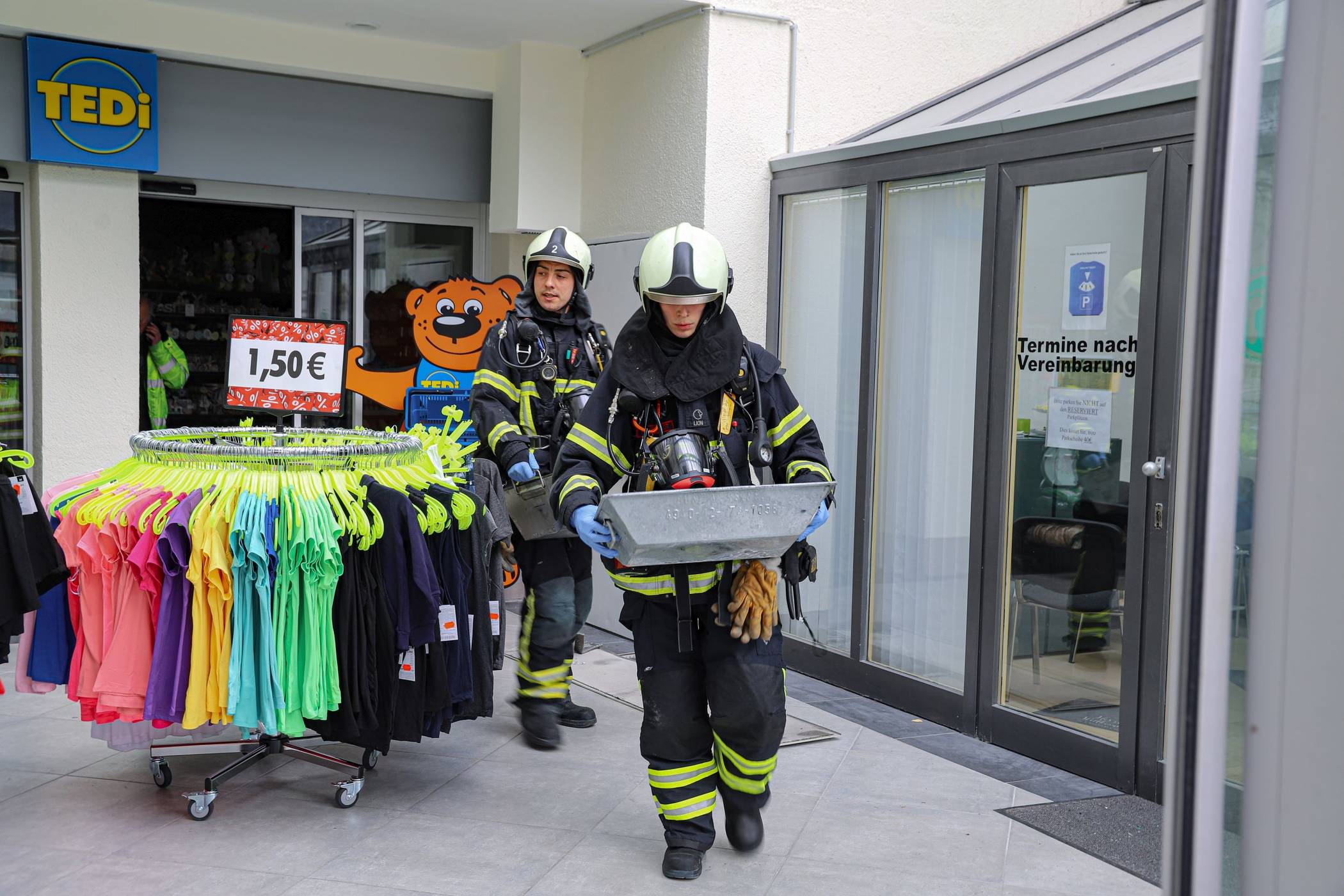  Die Feuerwehr war schnell vor Ort. 