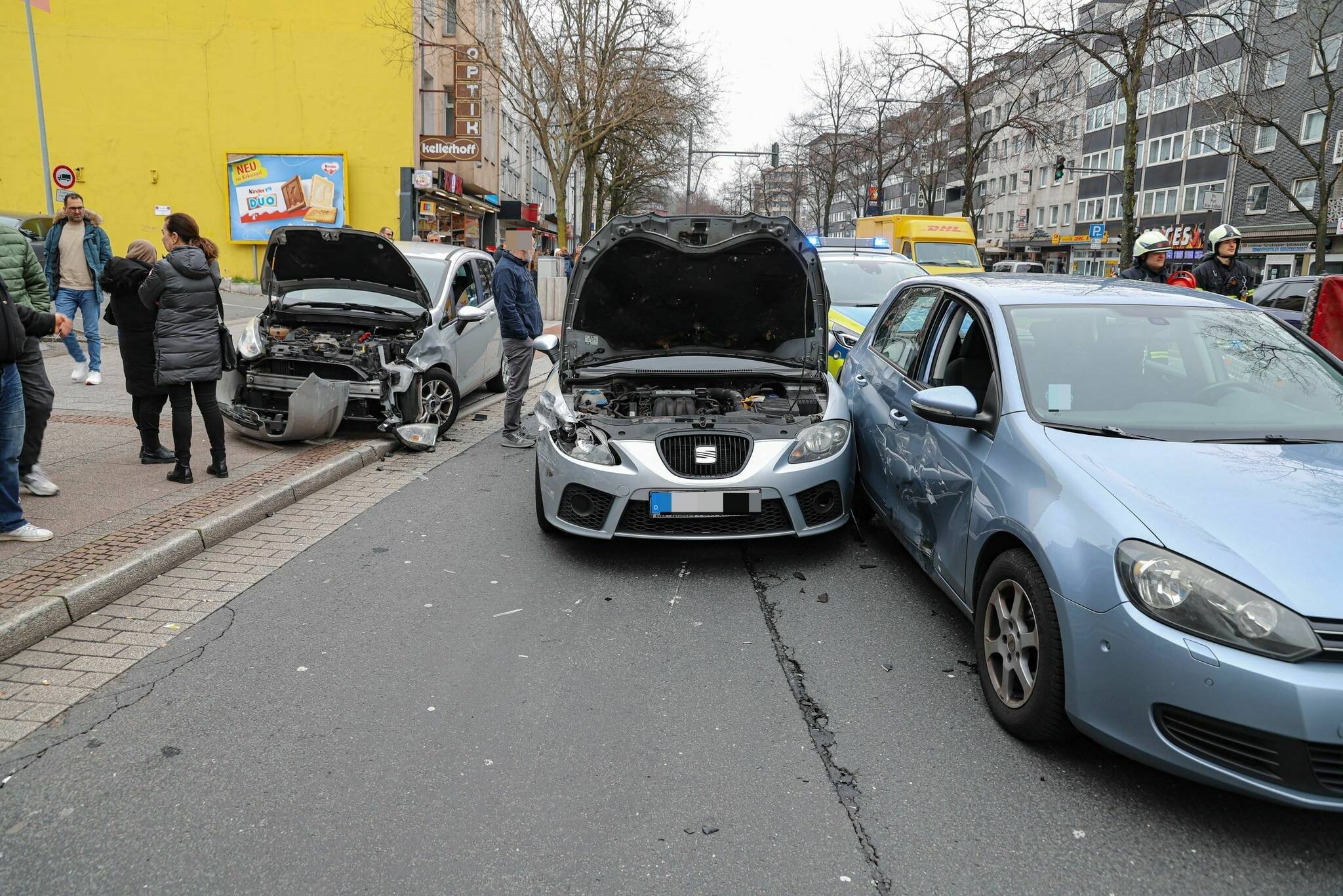 Die Szenerie auf der Berliner Straße.