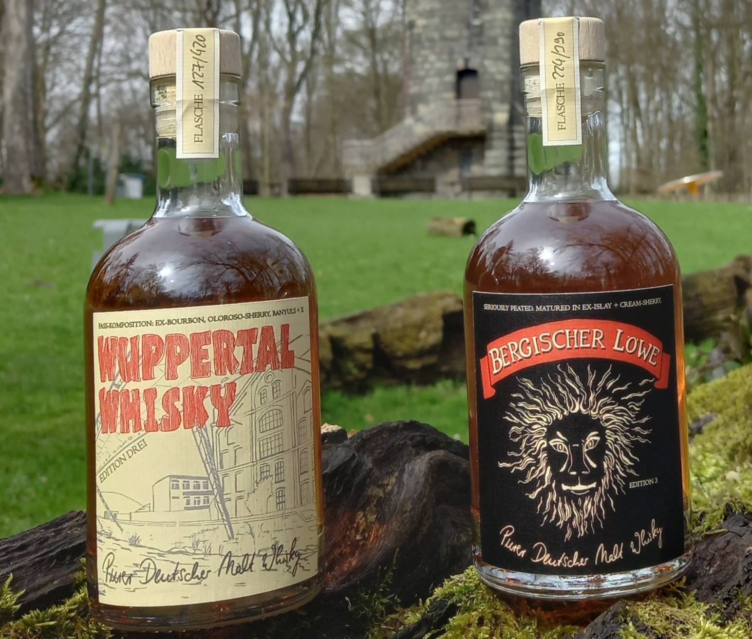  Die beiden neuen Wuppertaler Whisky-Sorten. 