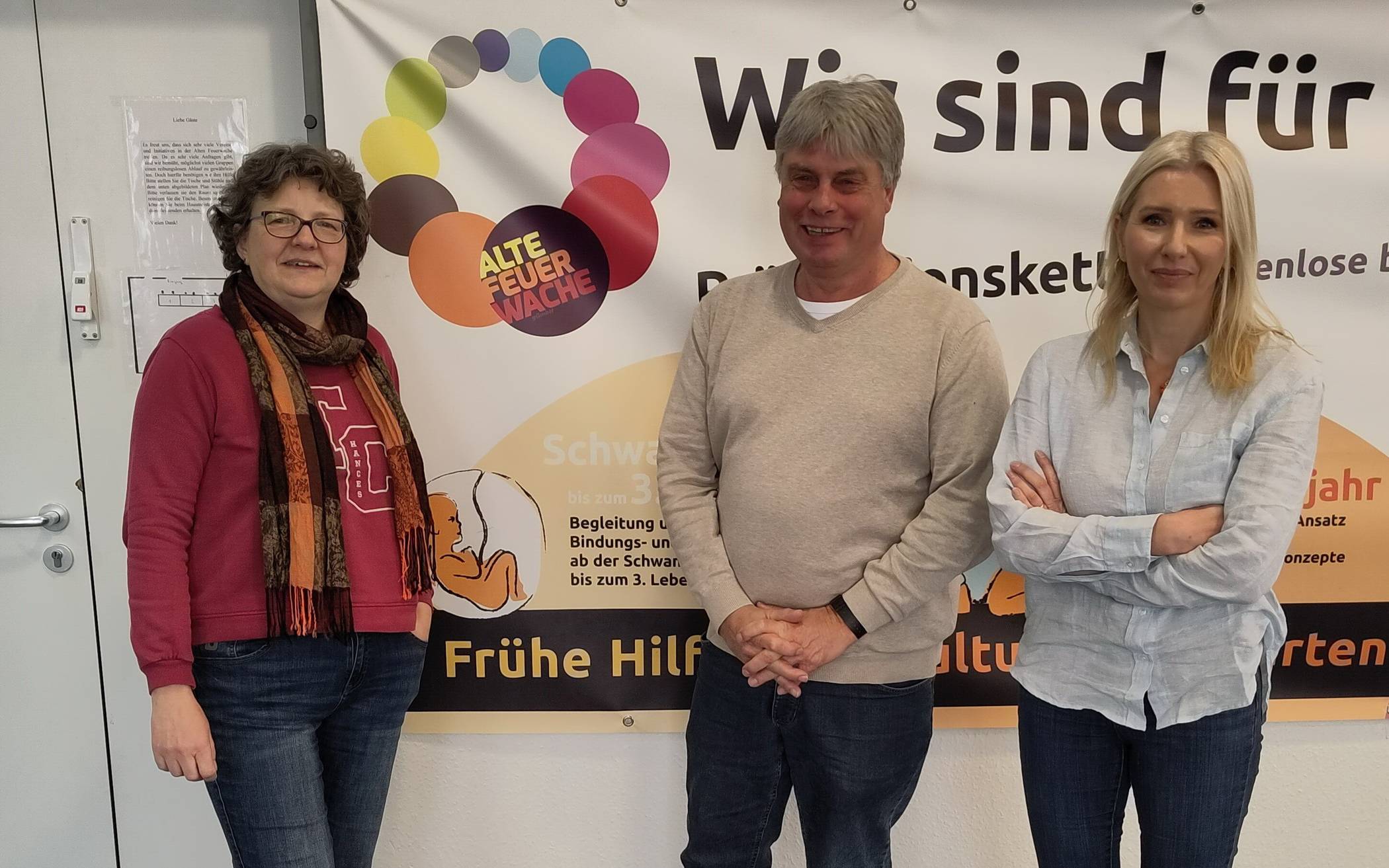  Die Pädagogische Leiterin Jana Ihle (re.) und Geschäftsführer Joachim Heiß stellten Anja Liebert die aktuellen Pläne der Alten Feuerwache vor. 