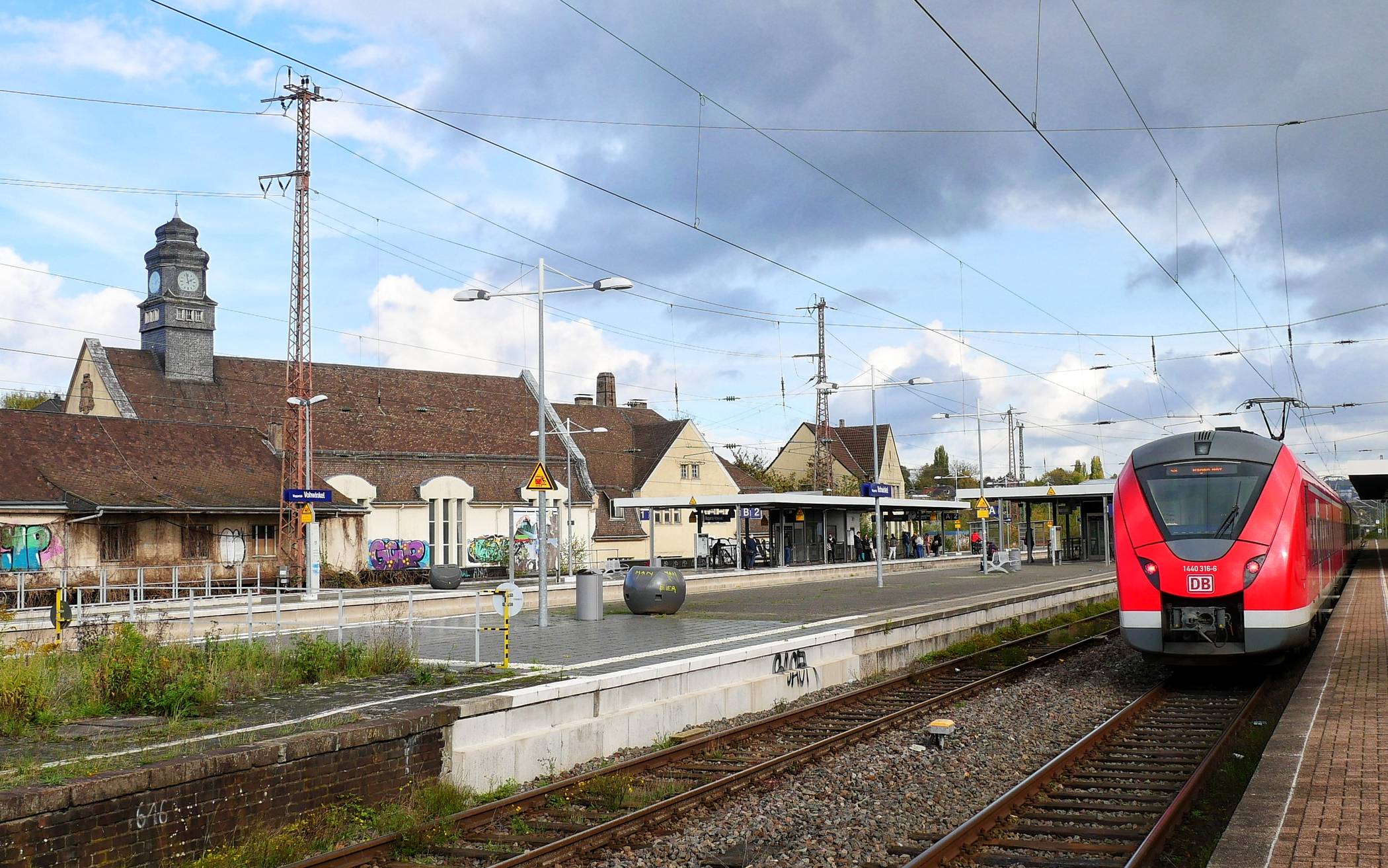 Von Vohwinkel Richtung Düsseldorf fahren keine Züge.