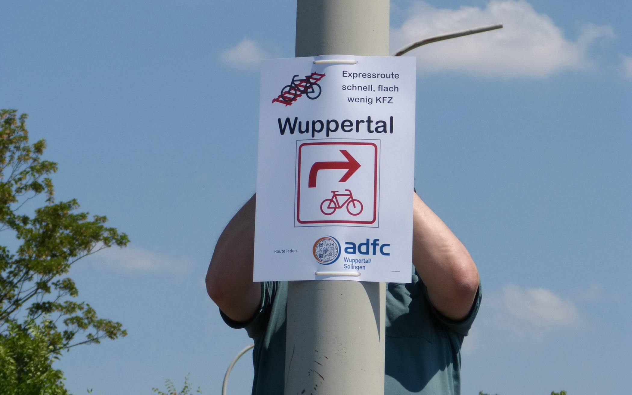 ADFC: Fahrradroute von und nach Düsseldorf ausgeschildert