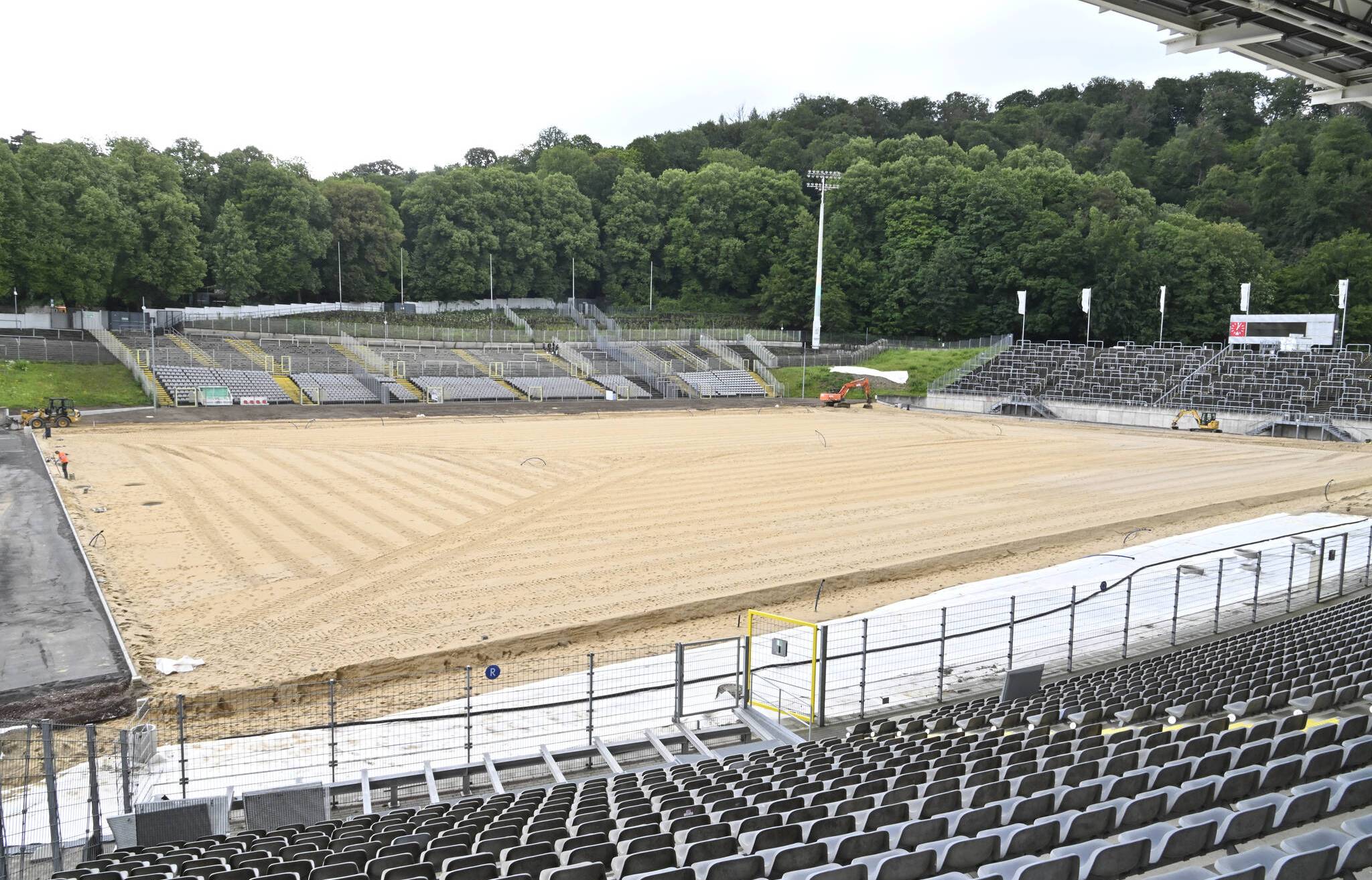 Die Plane, die die Altlasten abdeckt,