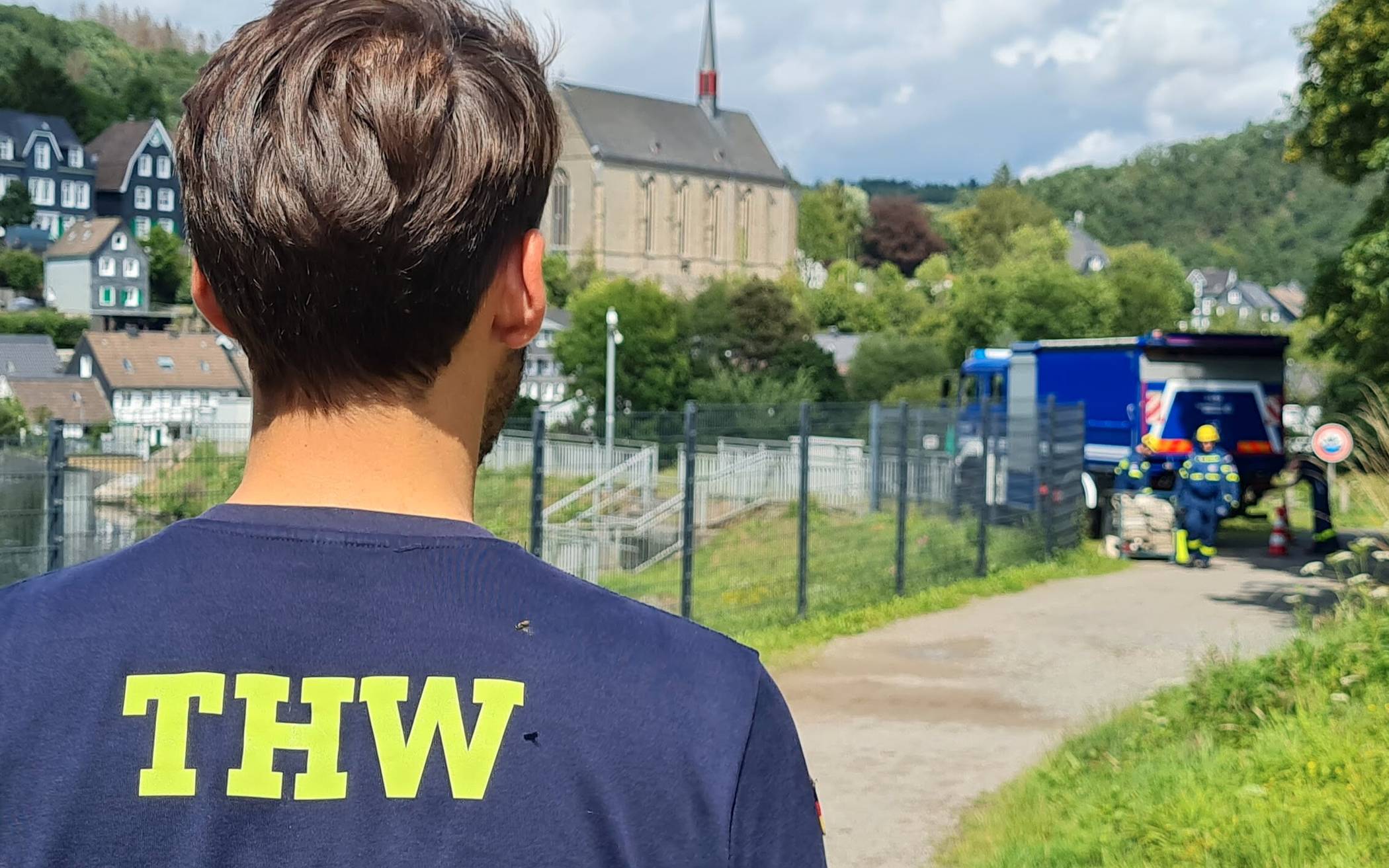 Das THW in Beyenburg.